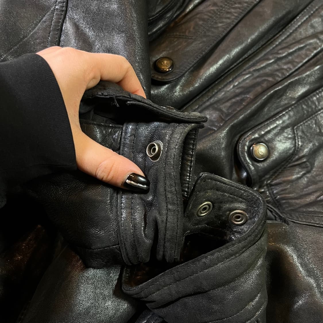 Vintage 빈티지 양가죽 봄버 자켓 상품이미지7