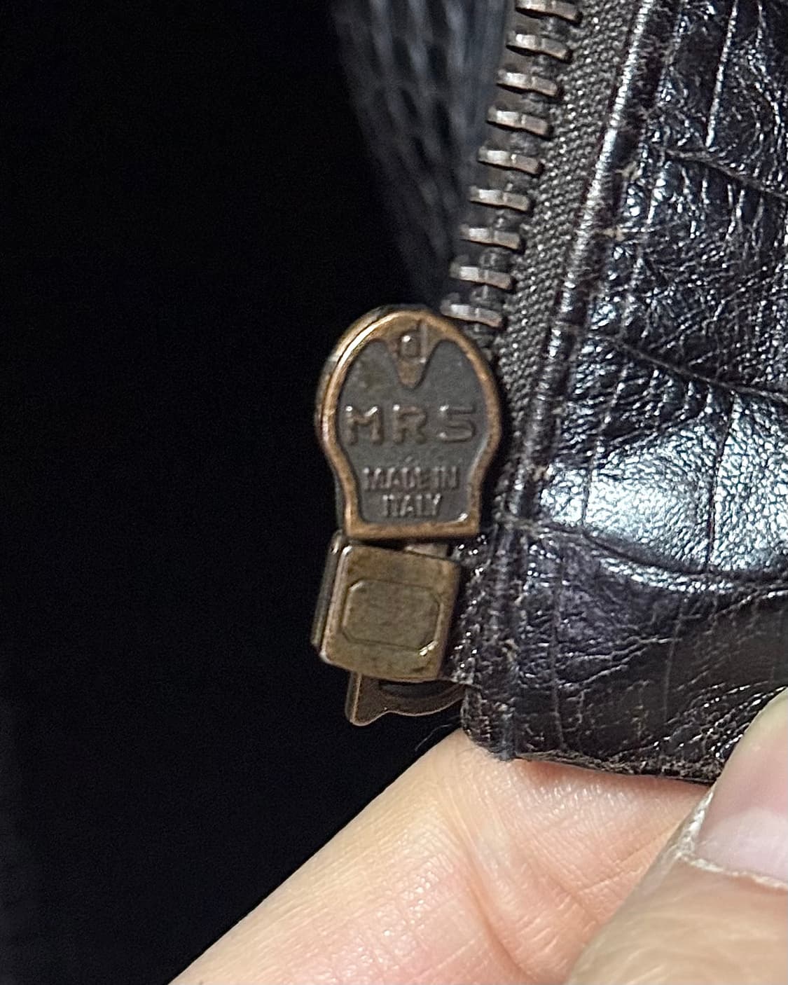 DKNY 도나카란 브라운 송아지 가죽 라이더 악어 바이커 락 고스 펑크 상품이미지7