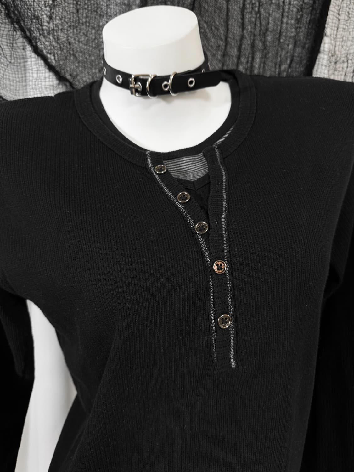 black layered t-shirt 상품이미지2
