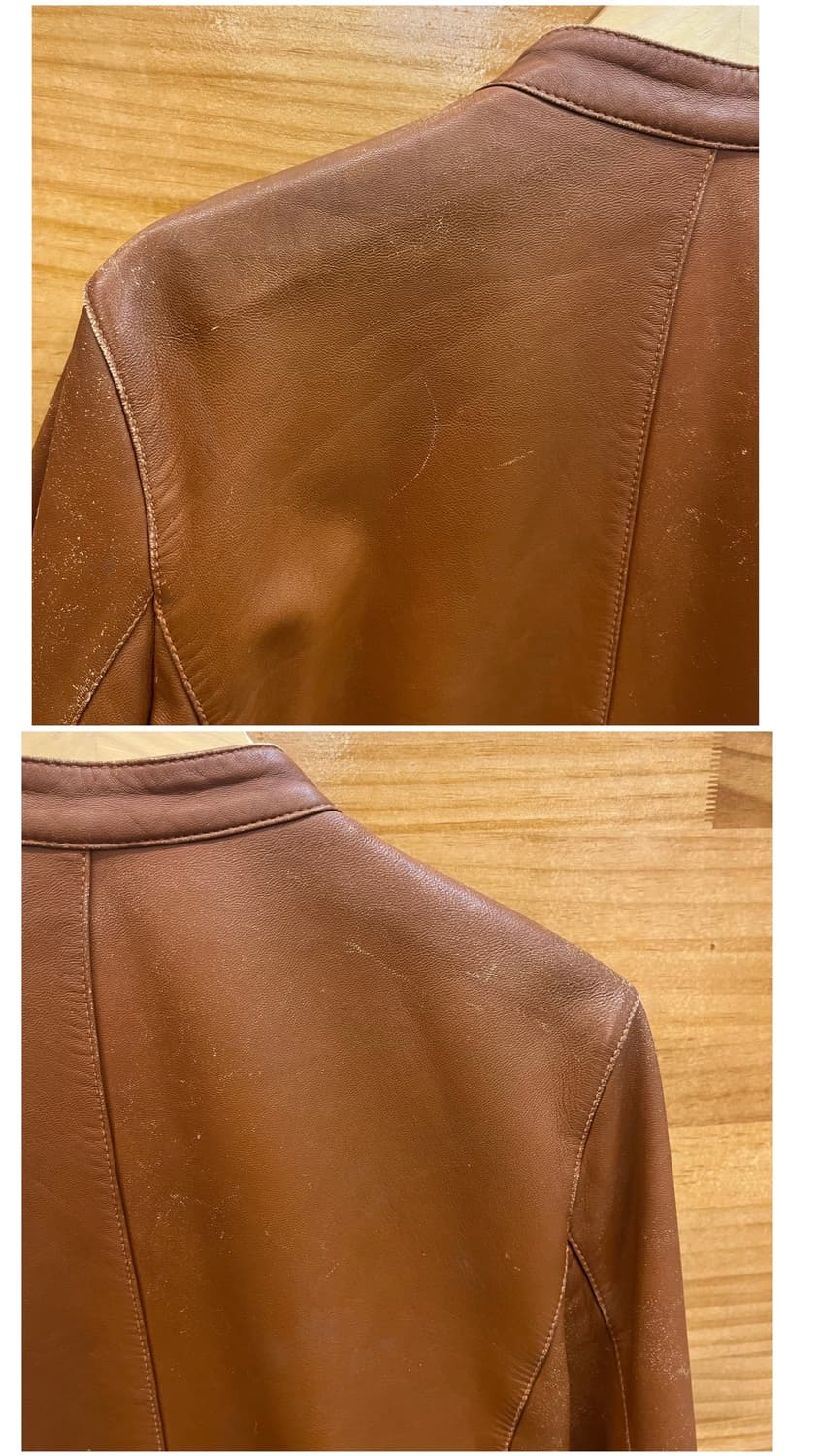 빈티지 양가죽 레더 자켓 브라운 77 #csz4117 상품이미지7