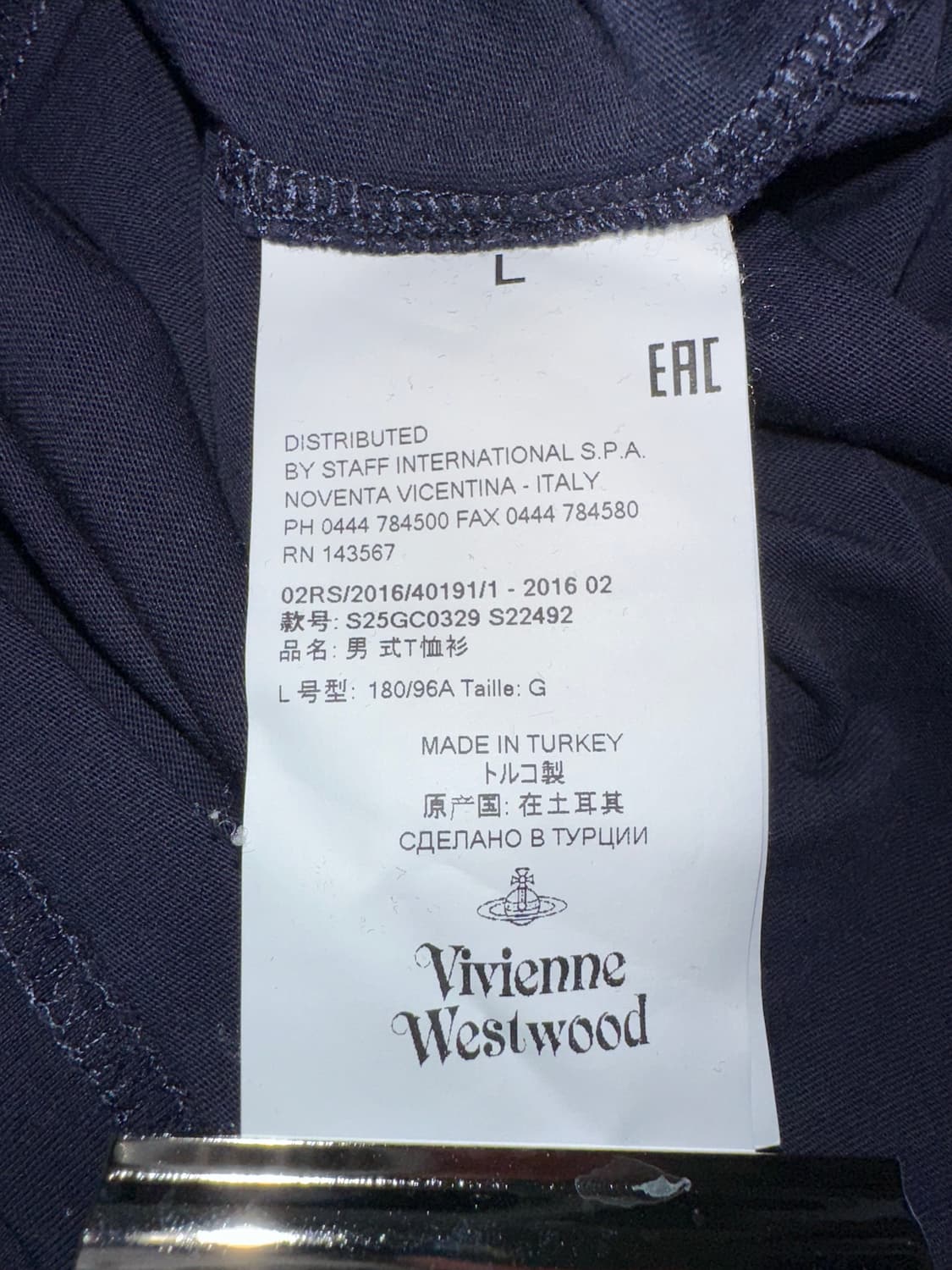 비비안웨스트우드 남자 반팔티 - NAVY 상품이미지4