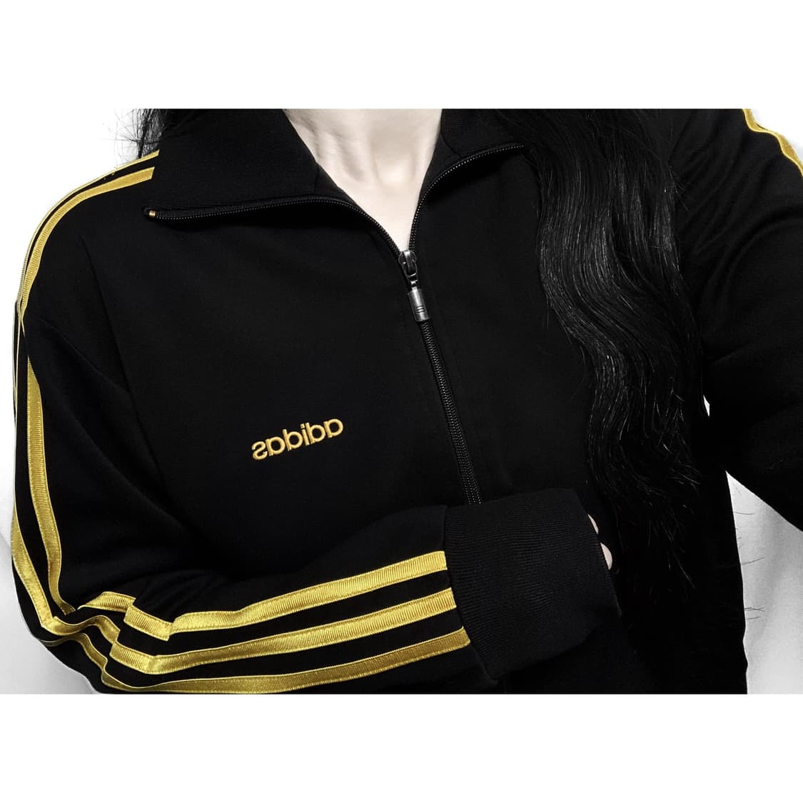 아디다스 옐로우골드 져지 집업 트랙탑 상품이미지1