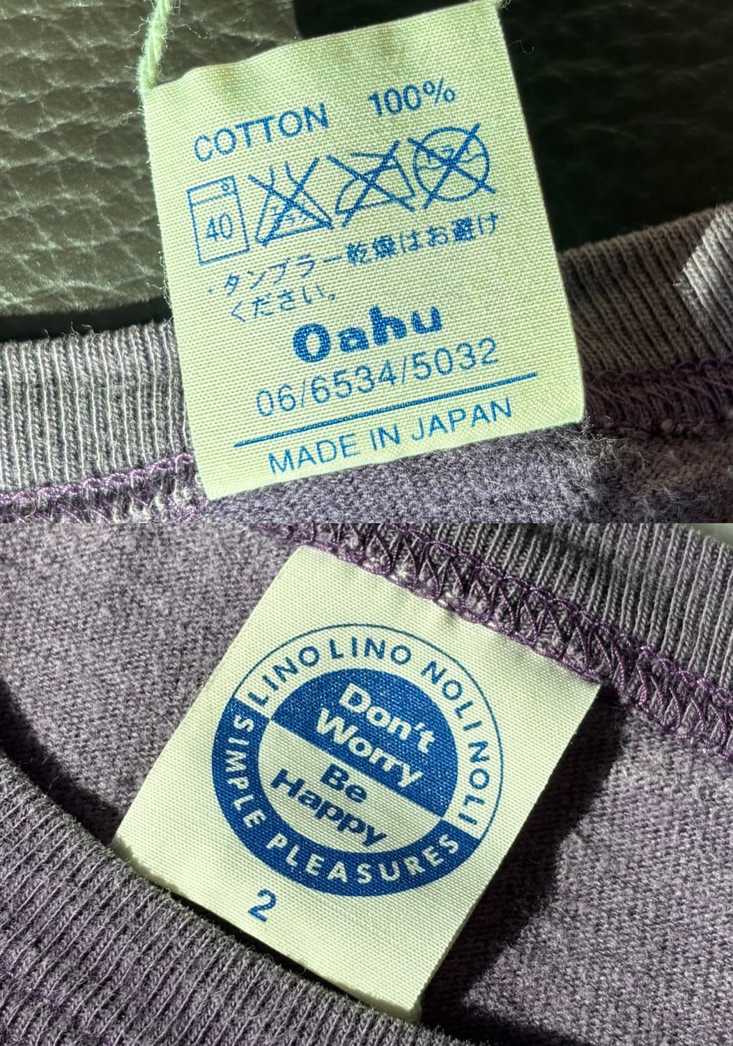 Oahu Japan 애플 프린팅 7부 래글런 티셔츠 상품이미지7