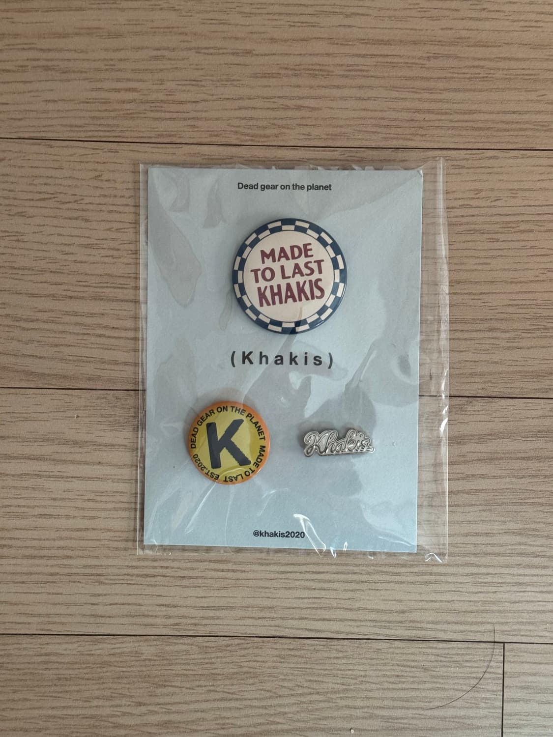 카키스 khakis 뱃지 새상품 상품이미지1