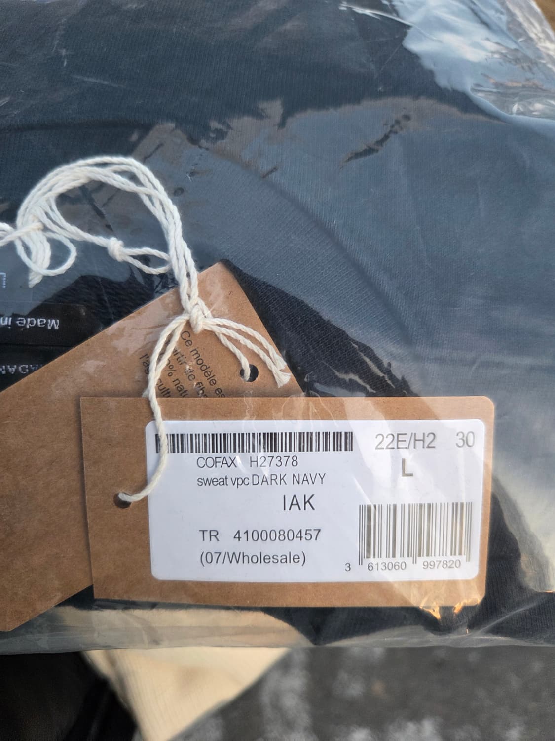 아페쎄 APC V.P.C. 로고 맨투맨 L 새상품 상품이미지3