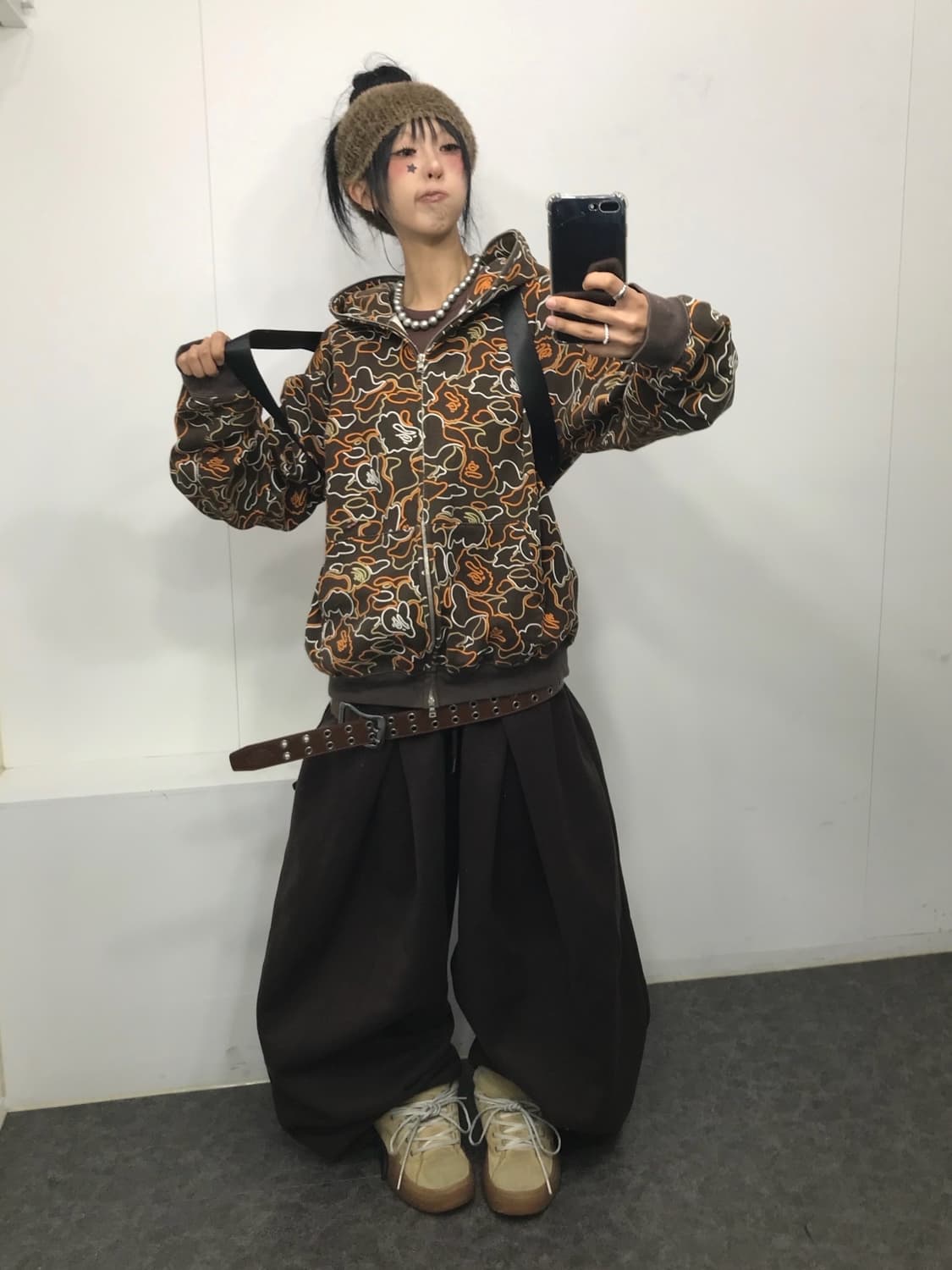 베이프 네온 브라운 투웨이 후드집업 상품이미지7