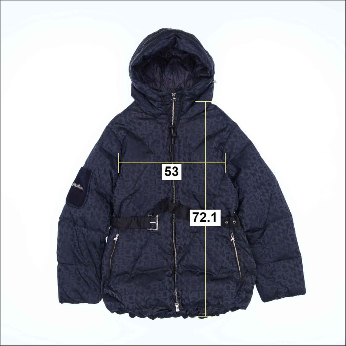 L 신형 말본 자카드 미들 구스다운 패딩 N7274 상품이미지9