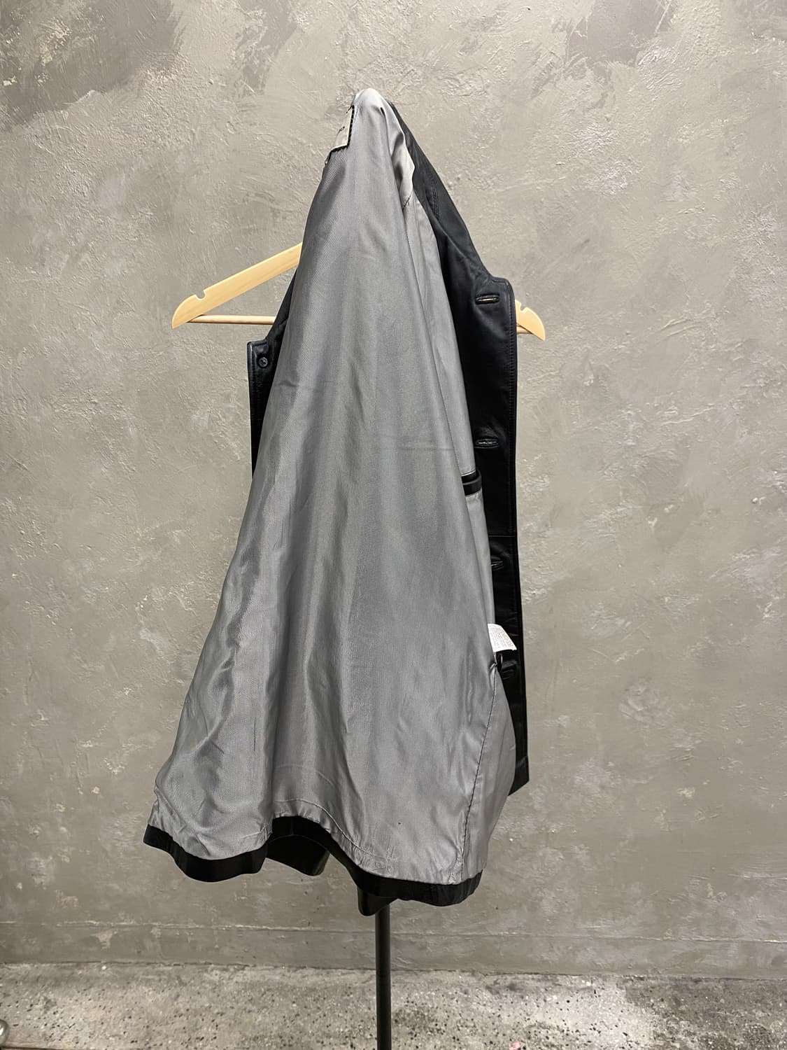 [L] Caruso 카루소 블랙 양가죽 레더 카코트 상품이미지6