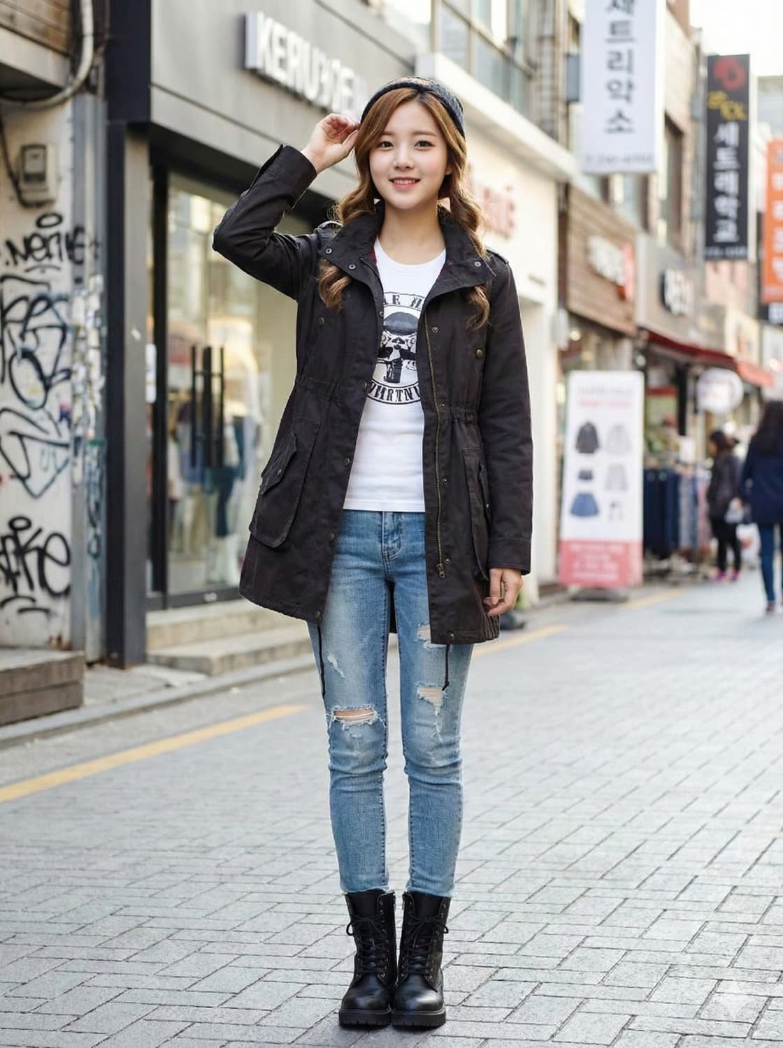 KUMIKYOKU 쿠미쿄쿠 내피 탈부착 유틸리티 야상 자켓 상품이미지1