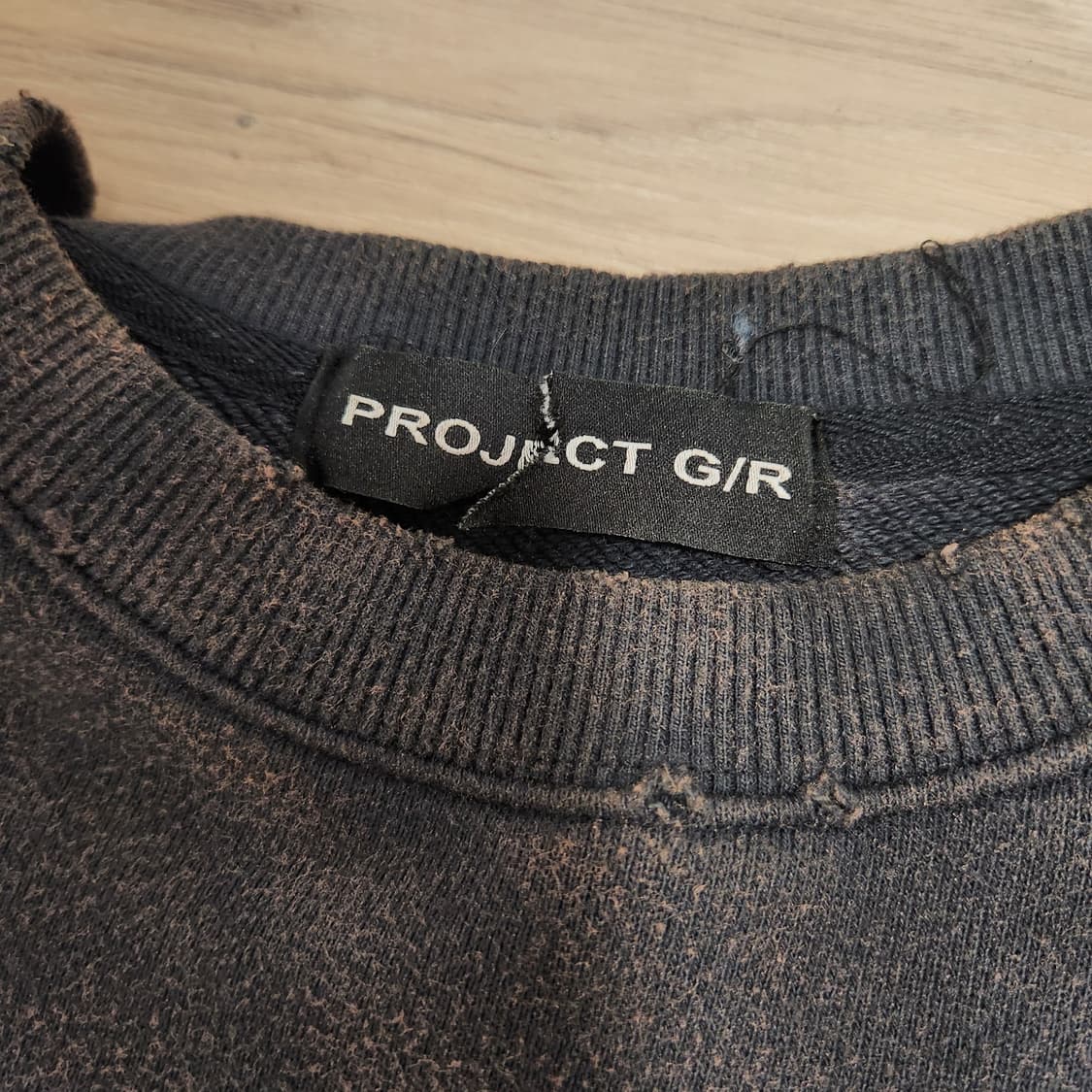 프로젝트 GR 신 워시드 스웨트셔츠 네이비 상품이미지4