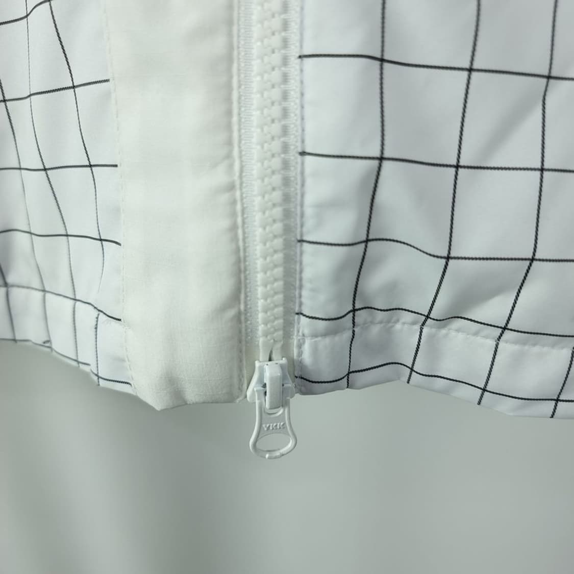 [아디다스] 체크 패턴 후드 바람막이 자켓 화이트 M18488 상품이미지6