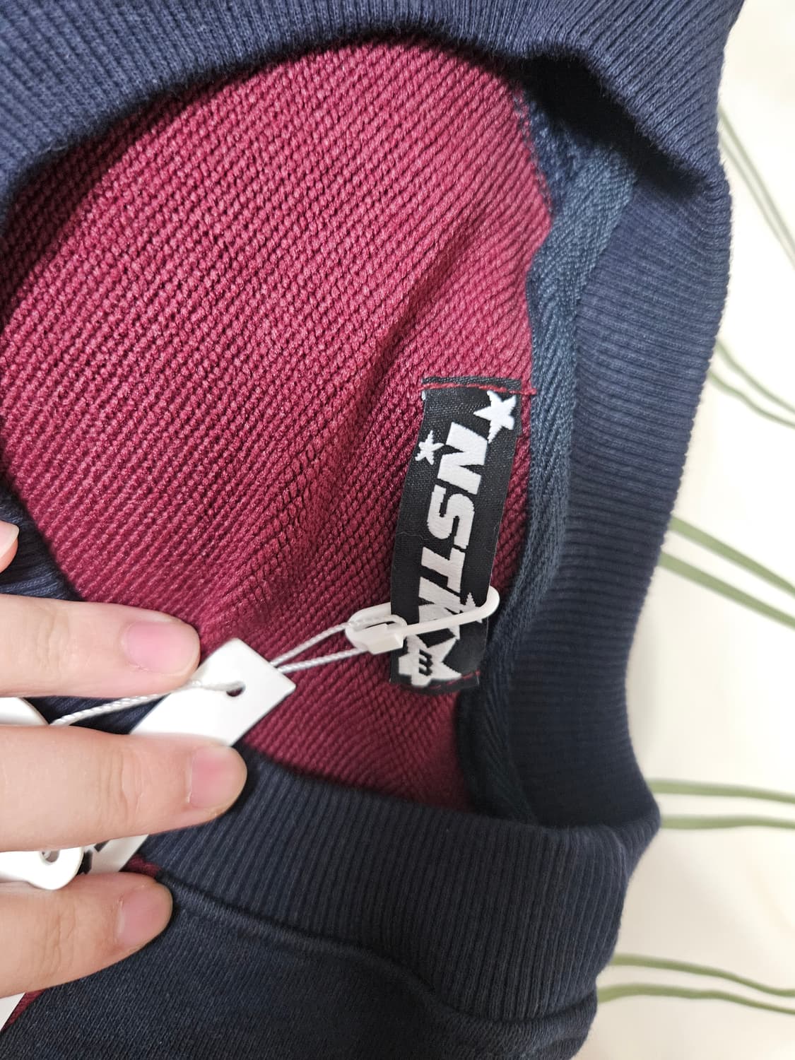 카이파이 네스티킥 맨투맨 버건디 M(새제품 상품이미지4