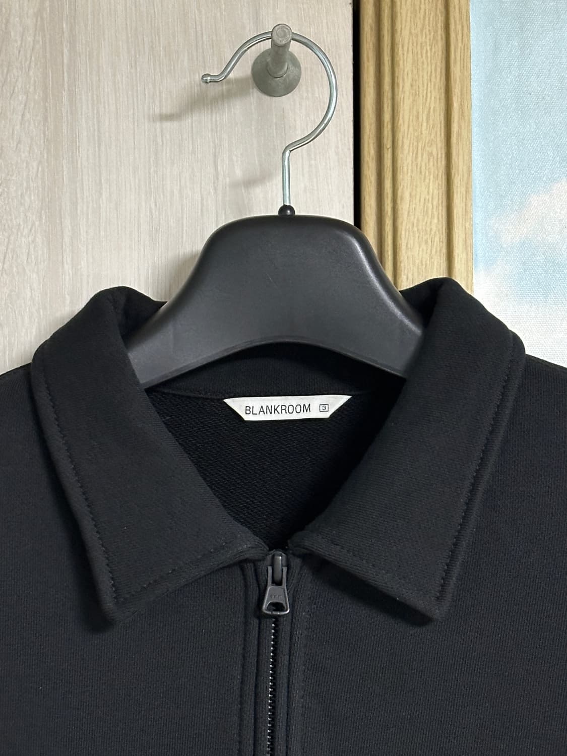 (3) 블랭크룸 하프 집 스웻 셔츠_BLACK 상품이미지3