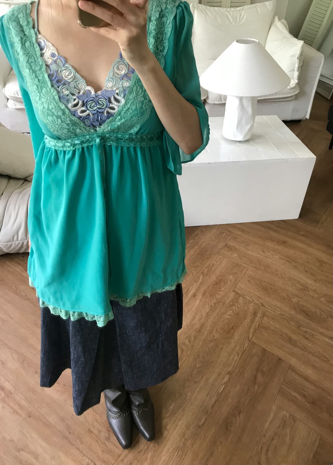 vintage pintuck skirt 상품이미지5