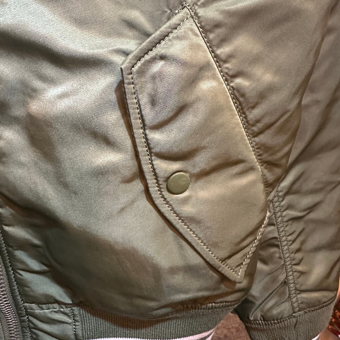 알파인더스트리 무신사 콜라보 MA-1 항공점퍼 세이지그린  상품이미지6