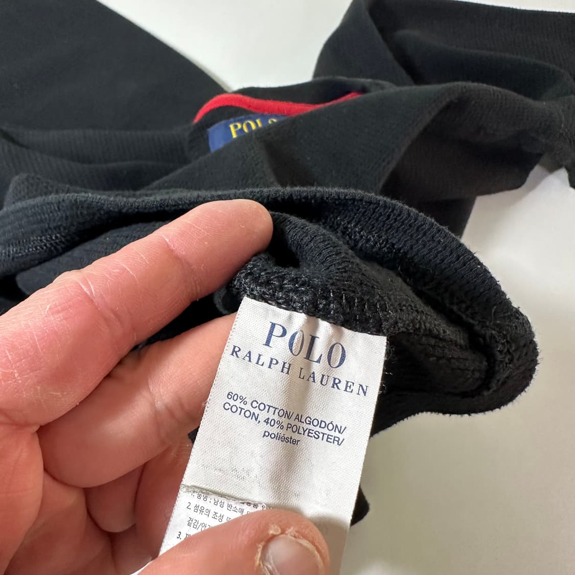 L 폴로 랄프로렌 블랙 스펠링로고 와플코튼 반팔티 상품이미지7