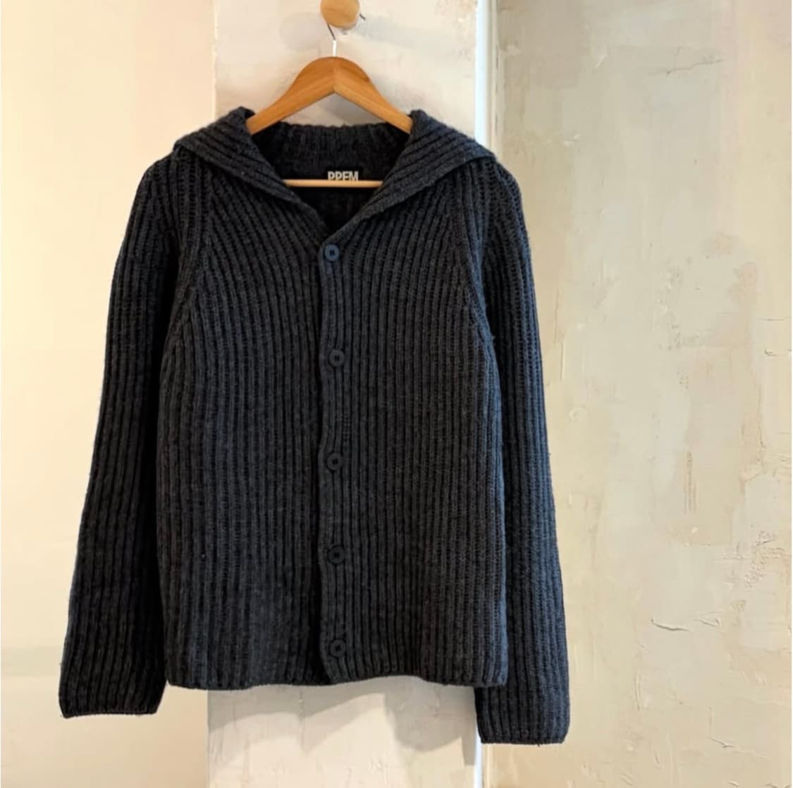 PPFM 칼라넥 울 집업 상품이미지2