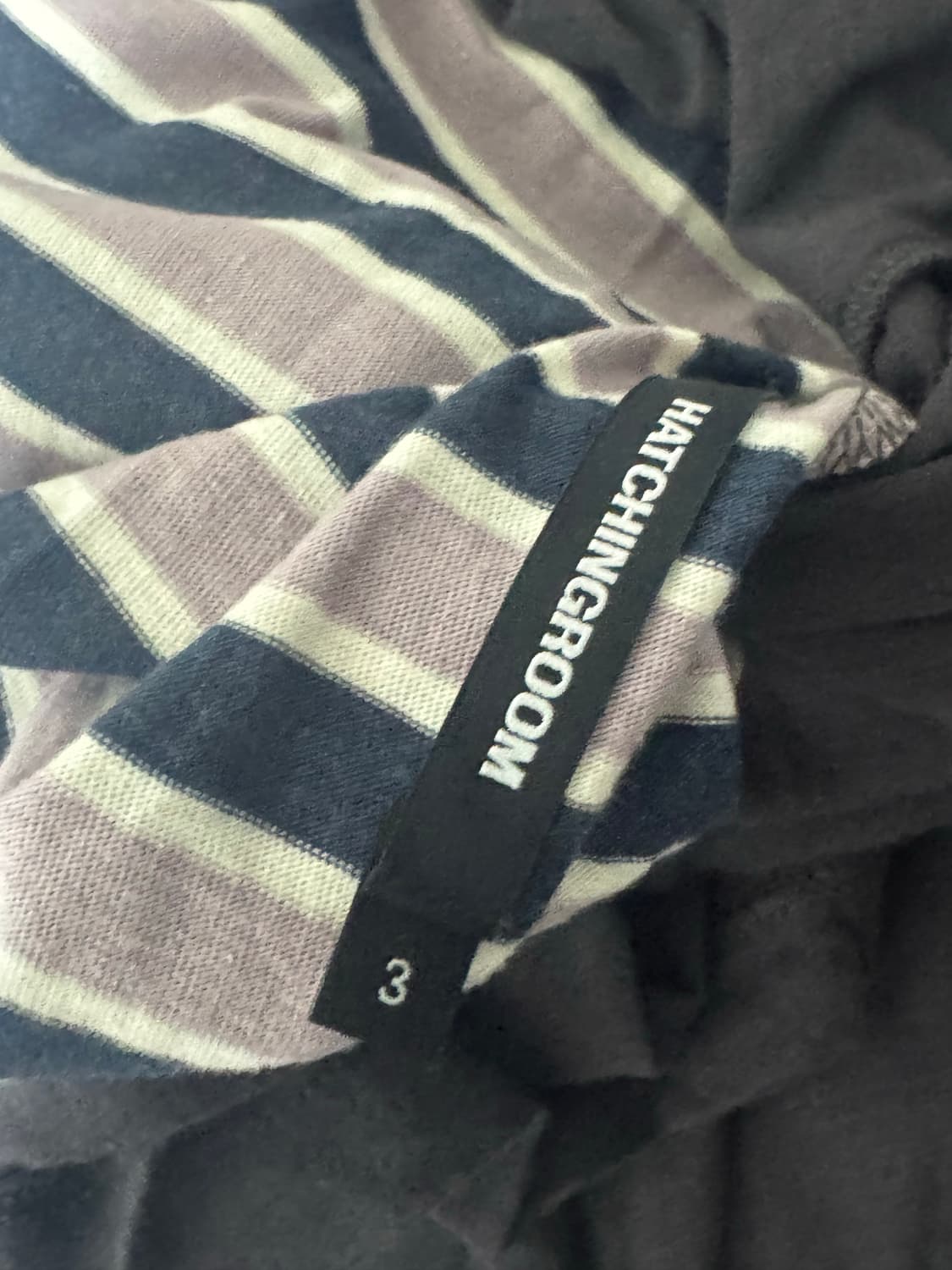 해칭룸 Two Face Stripe Tee Blue Charcoal[3] 상품이미지5