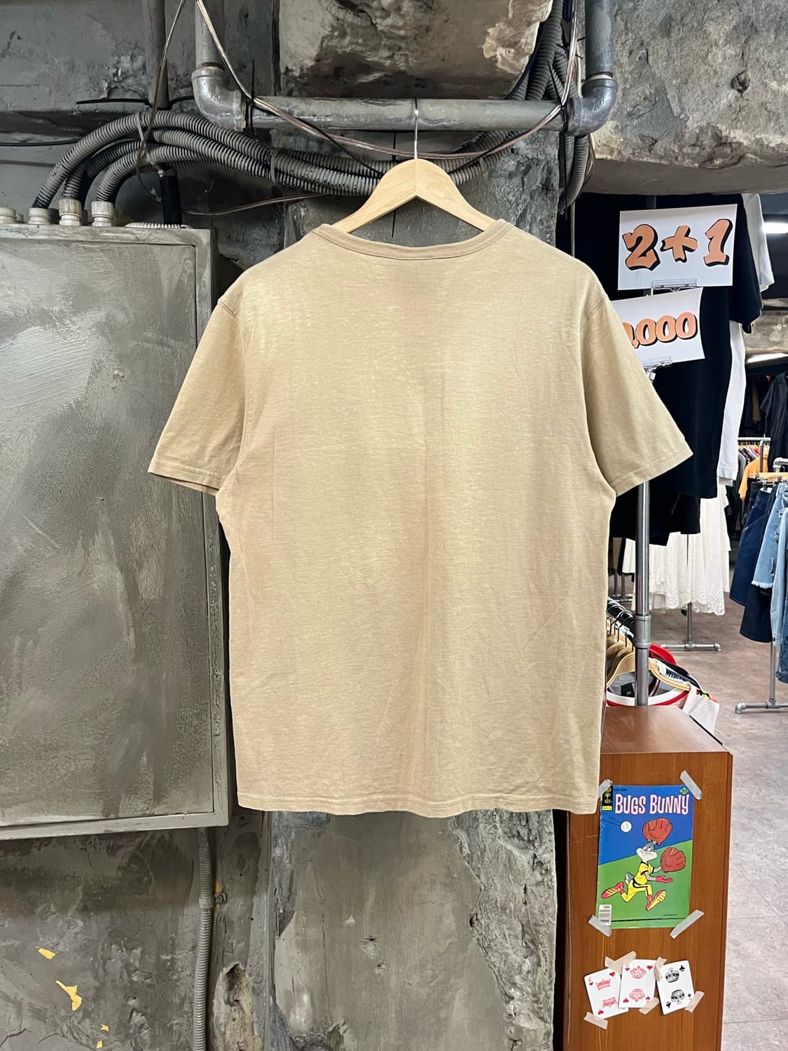 챔피온 로고 반팔티 베이지 M #csz3900 상품이미지2