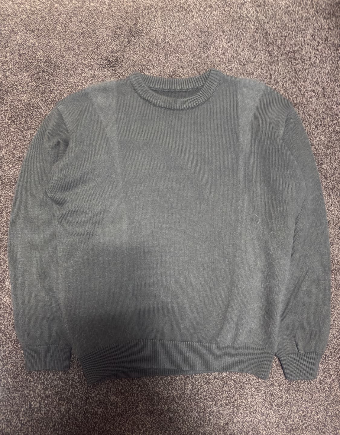 유스 커브드 앙고라 니트 브라운 L 상품이미지3