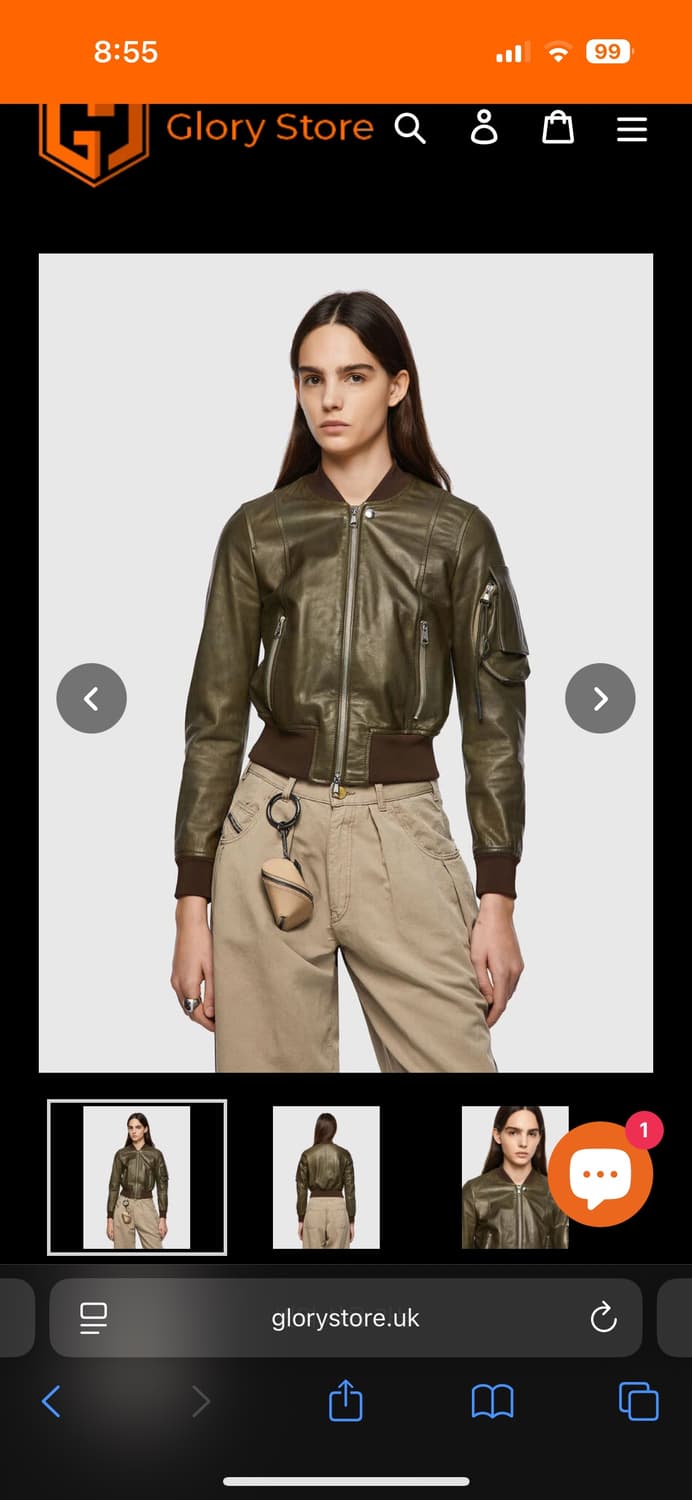 Diesel 디젤 투웨이 레더 봄버 s 상품이미지4