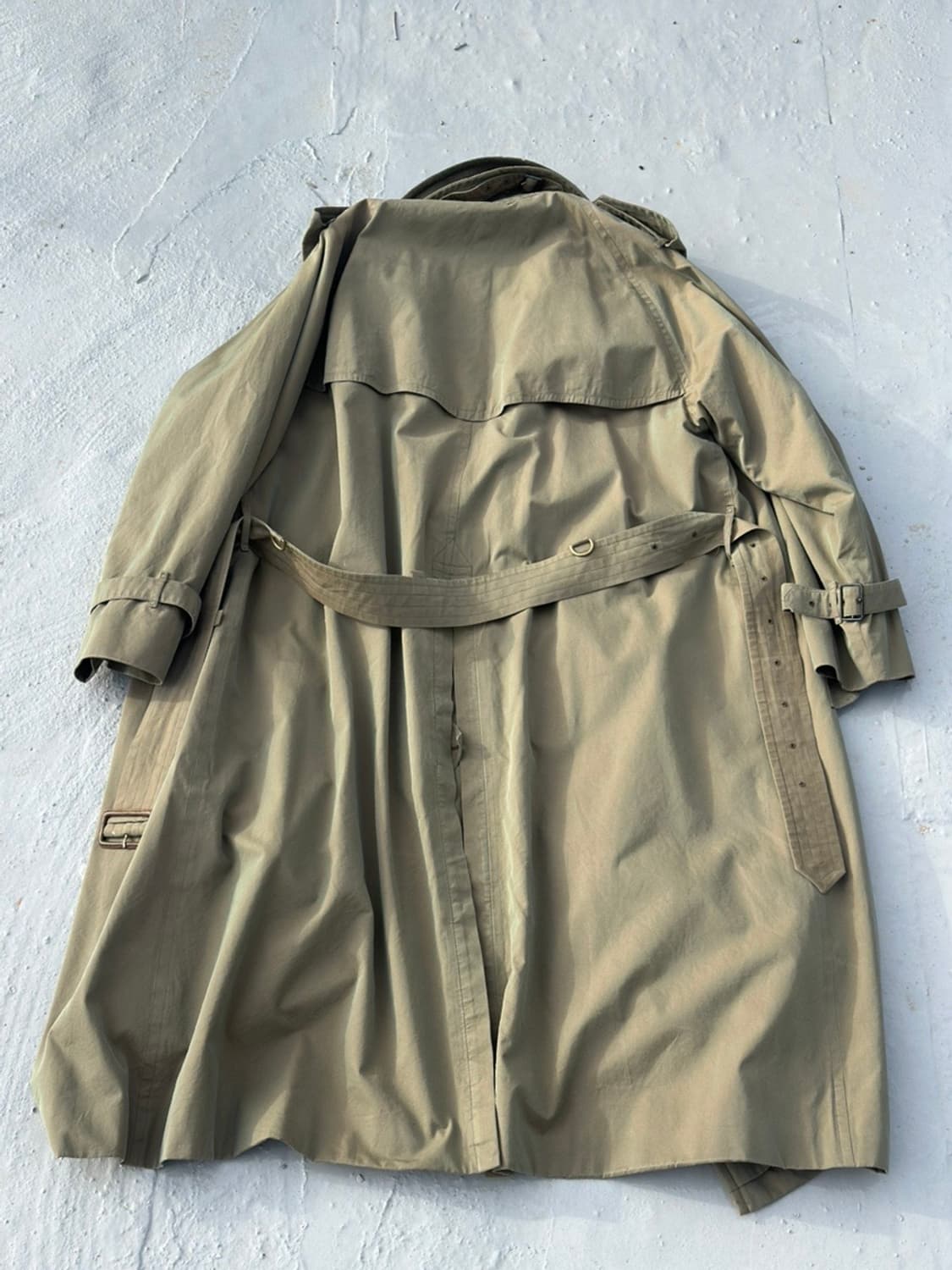 80s 올드 버버리 원패널슬리브 트렌치코트 상품이미지4