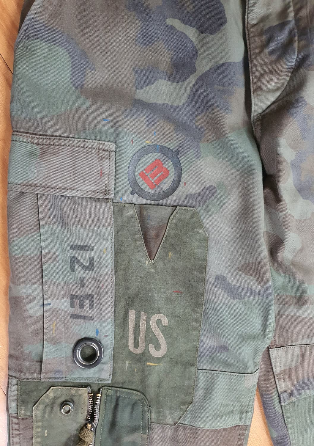 미군 우드랜드카모 bdu팬츠 빈티지 커스텀[하드워싱/썬페이딩/풀스텐실] 상품이미지4