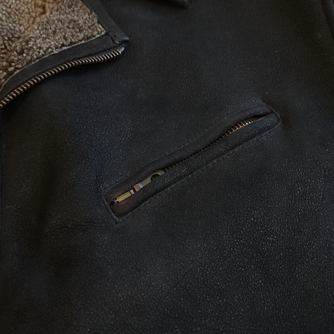 90s 빈티지 무스탕 이태리 바이커 무스탕 무톤 자켓 105 상품이미지5