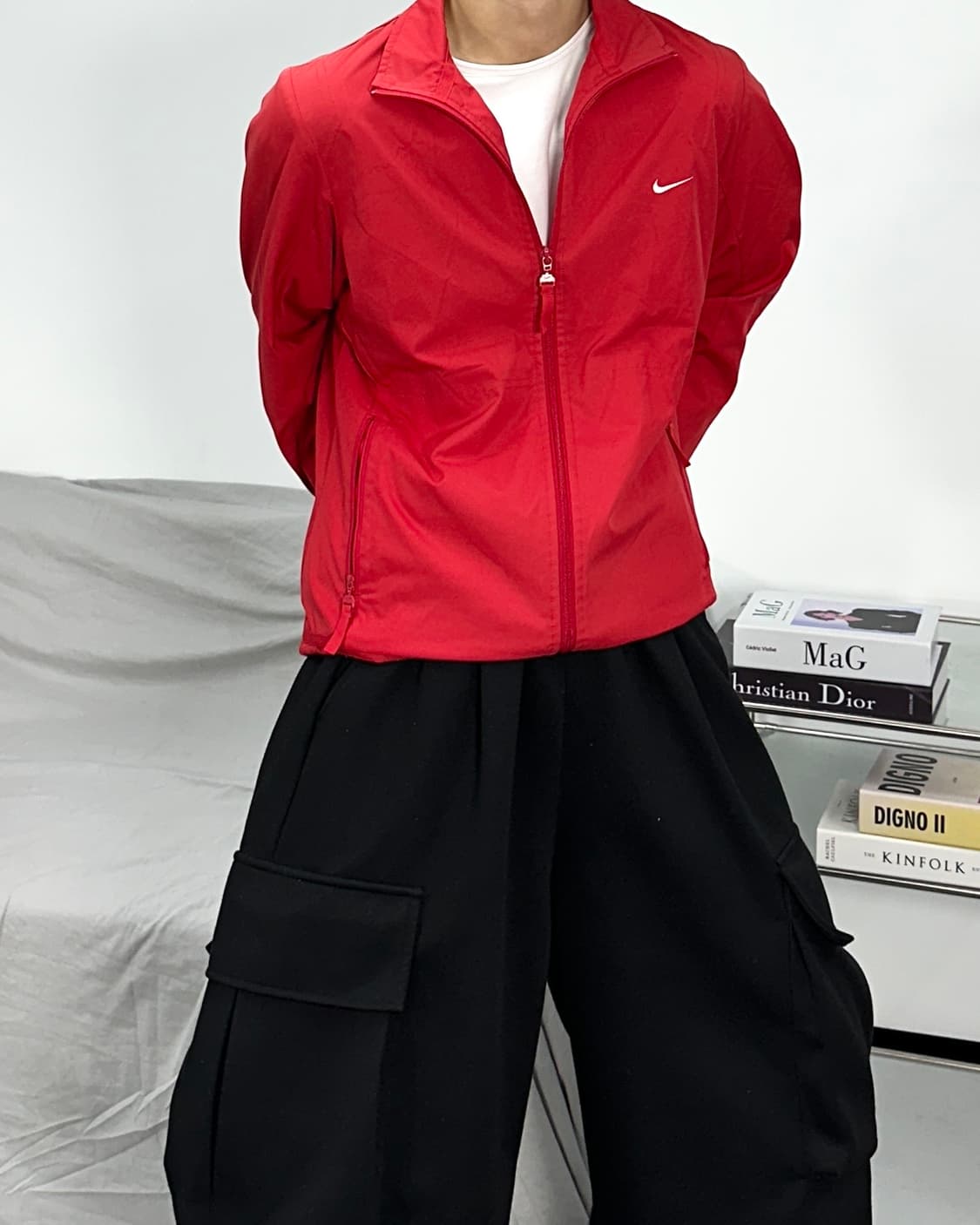 나이키 00s 레드 스우시 바람막이 L 상품이미지3