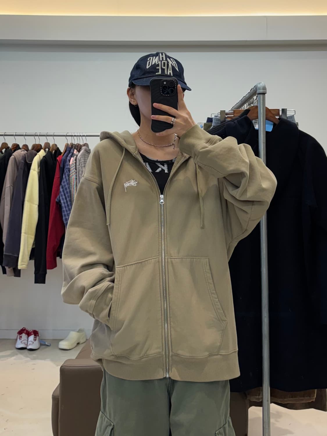 스투시 스탁 로고 후드집업 상품이미지6