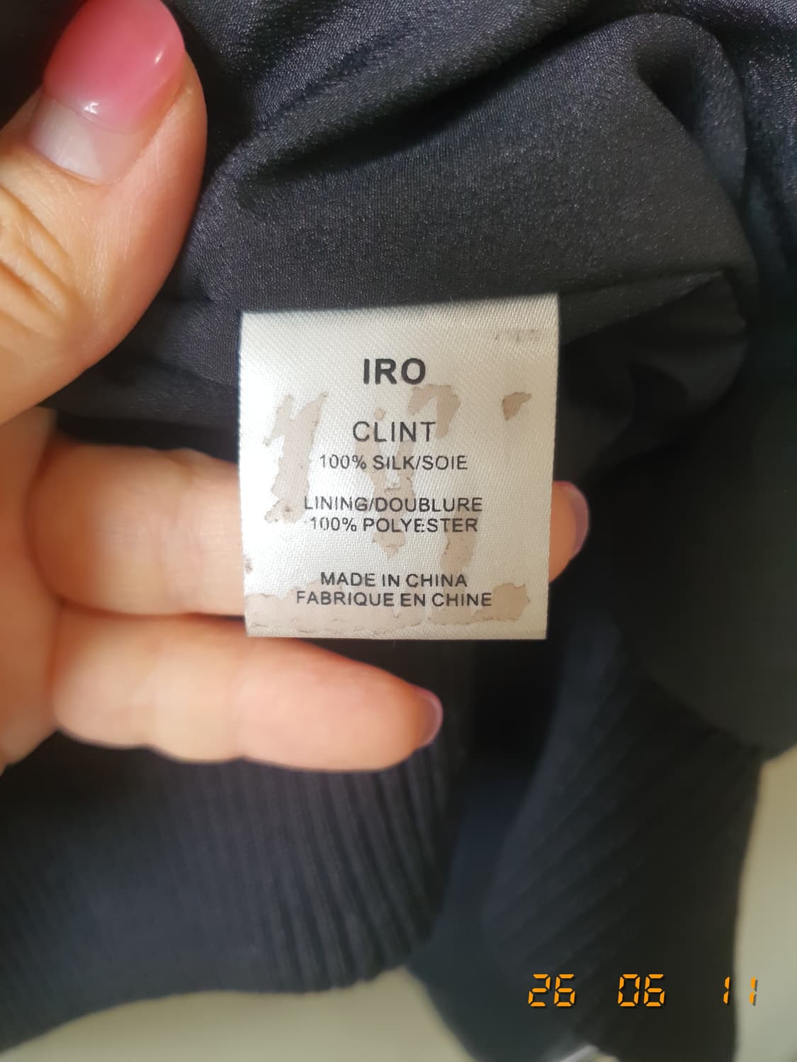 IRO(이로) 정품 봄버 자켓 34 네이비 상품이미지6