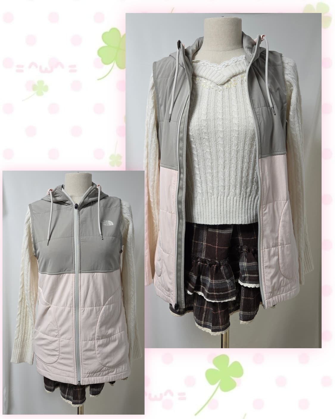 노스페이스 연핑크 조끼후드집업 상품이미지4