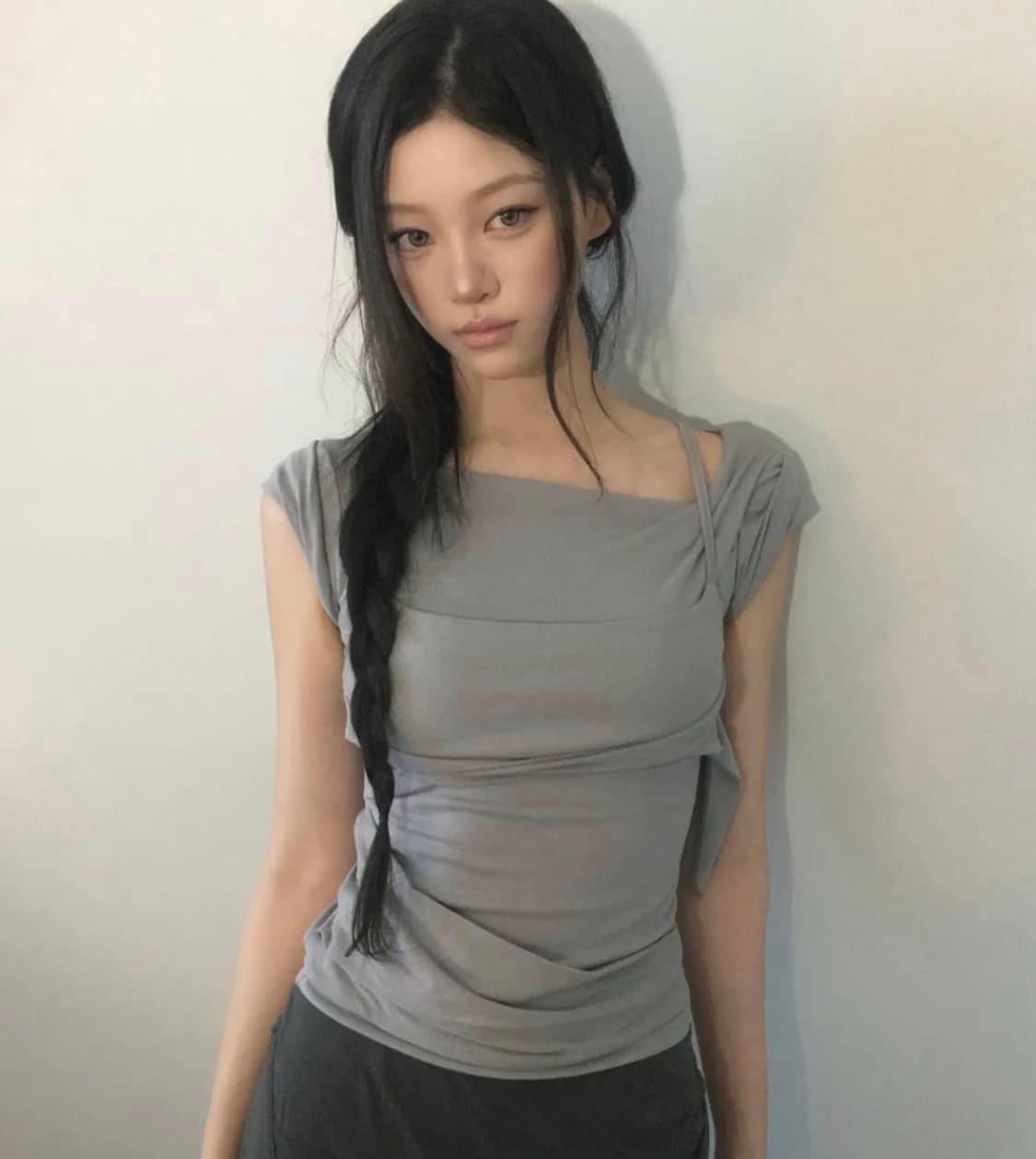 플레어업 레이어드 뷔스티에 탑 티셔츠 상품이미지1