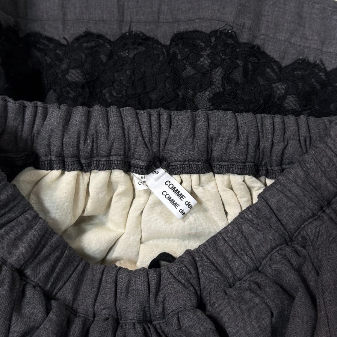 Gray Floral Lace Padded Skirt 상품이미지6