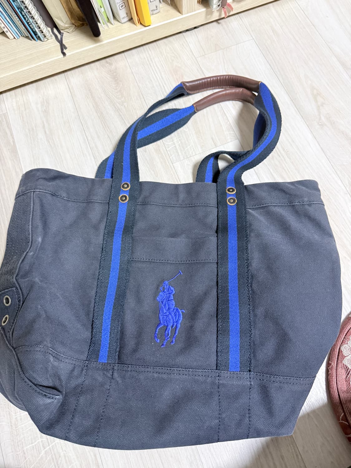 폴로 네이비 토트백 상품이미지2