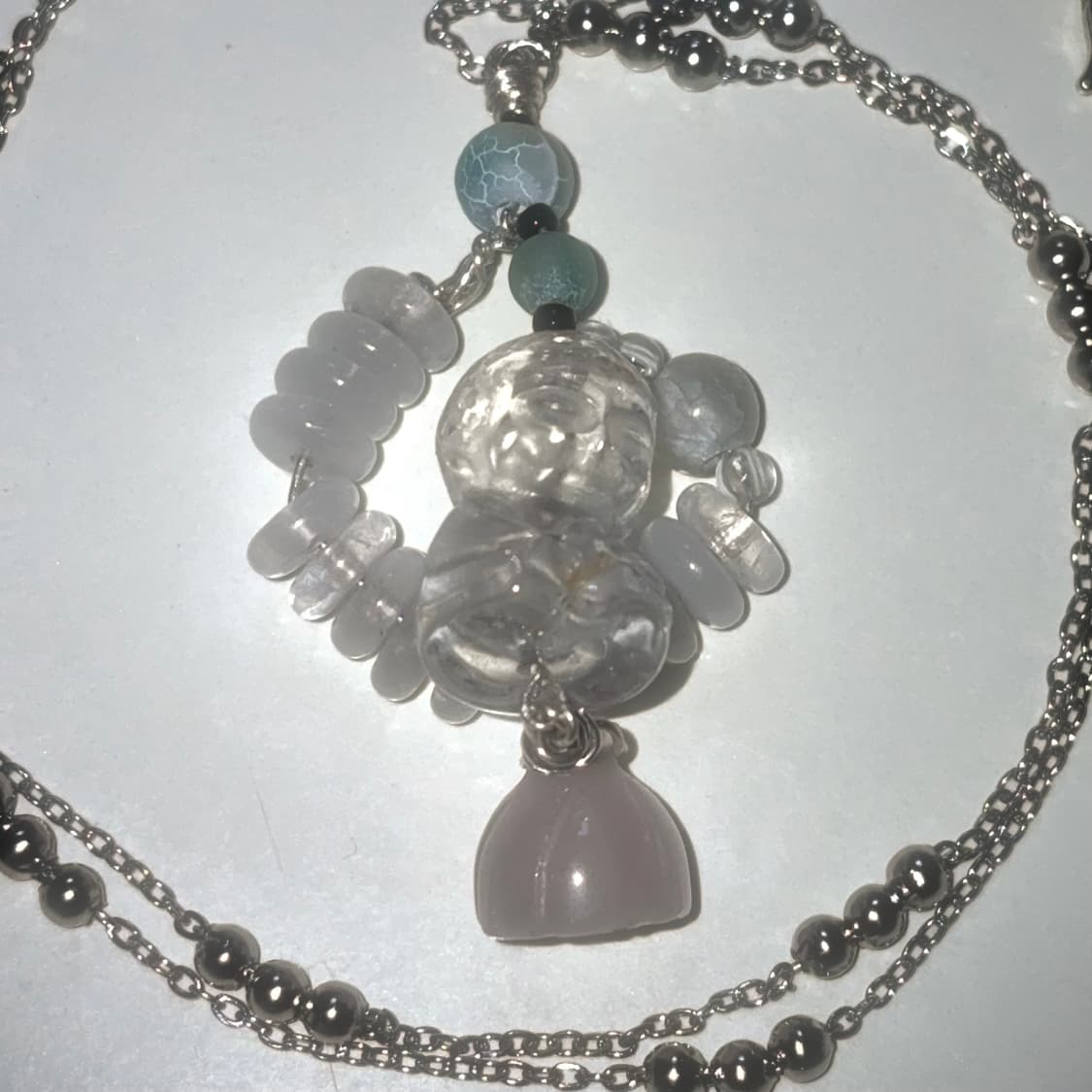 아기 부처 원석 오리엔탈 목걸이 baby Buddha necklace 상품이미지2