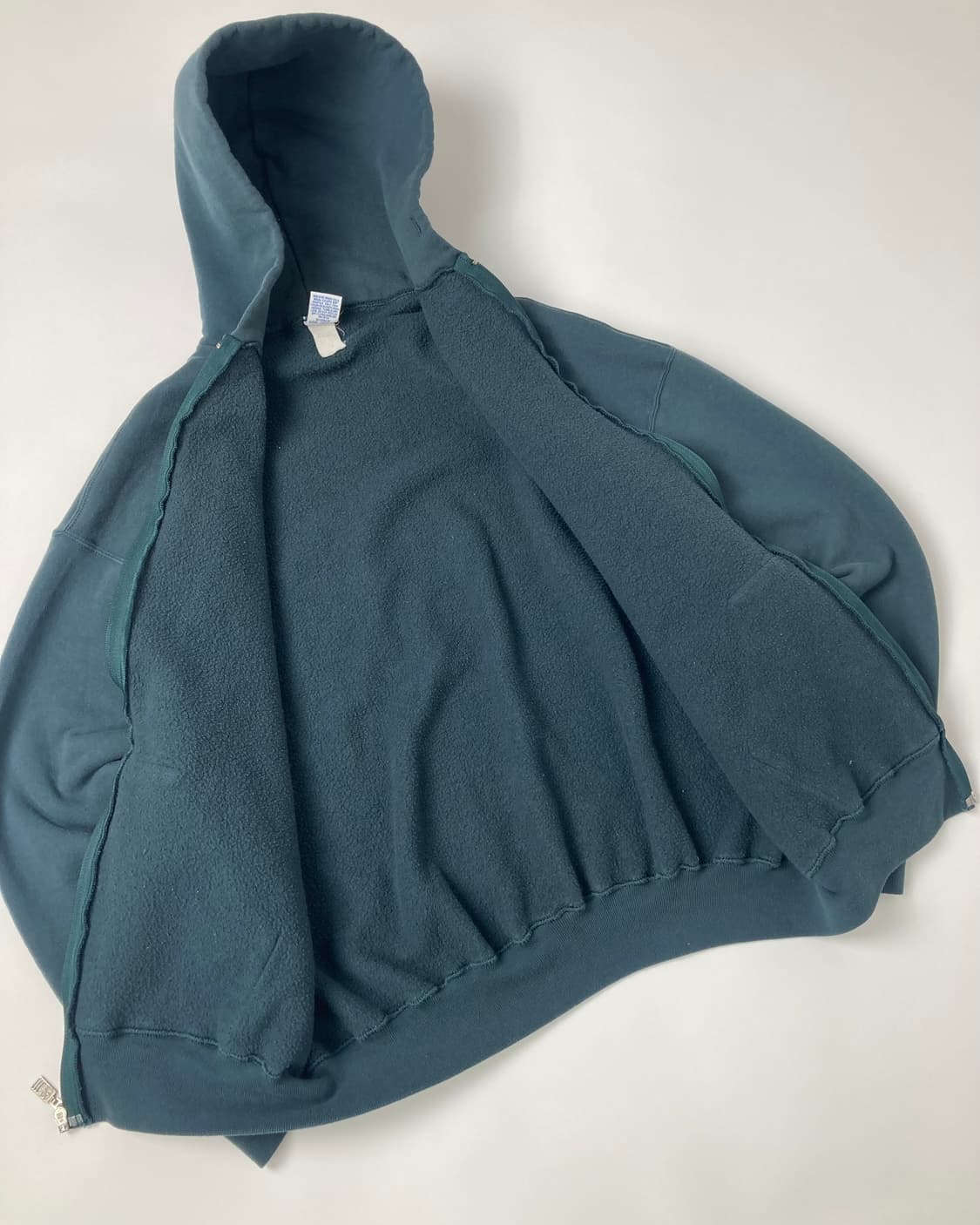 90s Russell Zip Up Hoodie (sage green) 상품이미지7