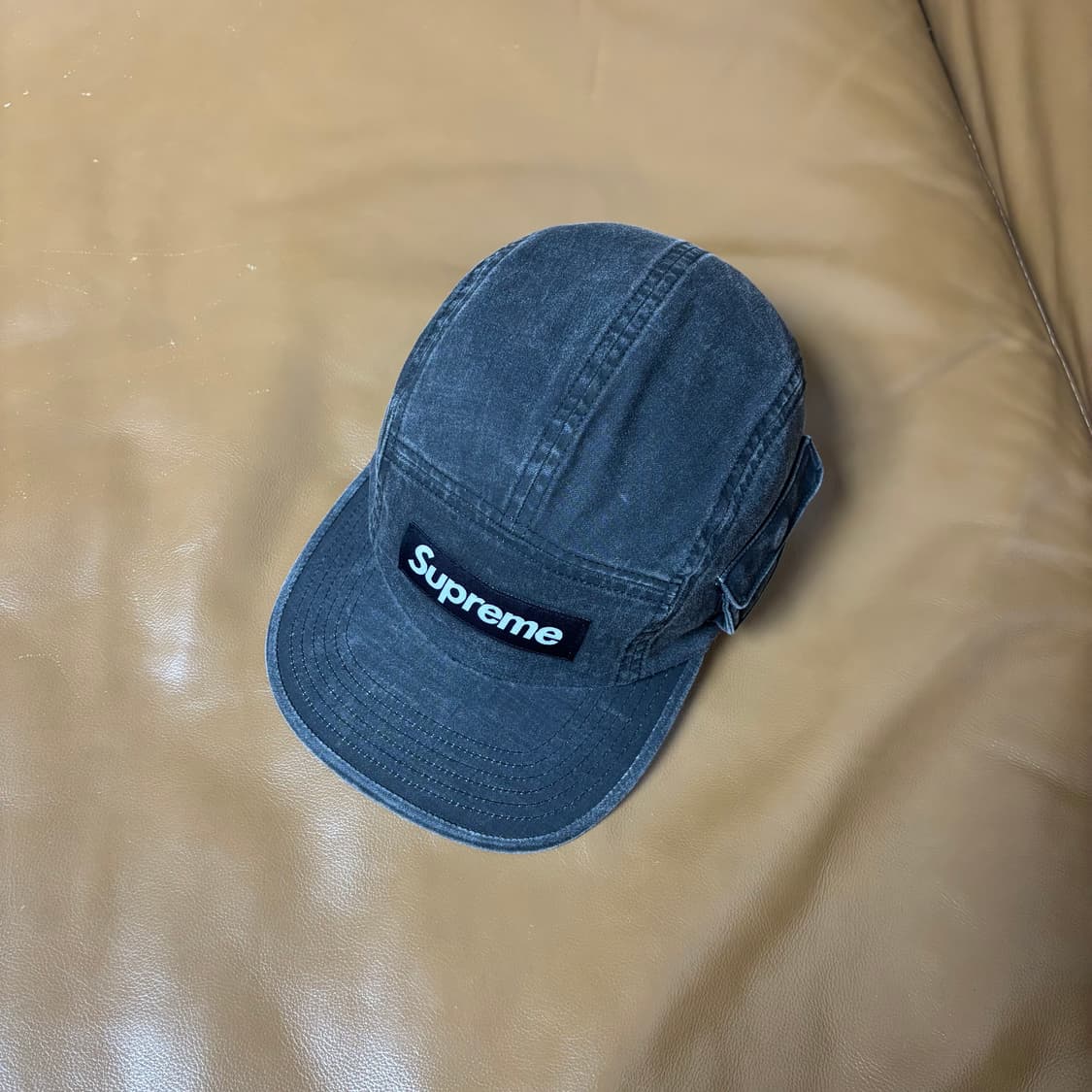 슈프림 캠프캡 모자 박스로고 밀리터리 카고 워시드 블랙 상품이미지6