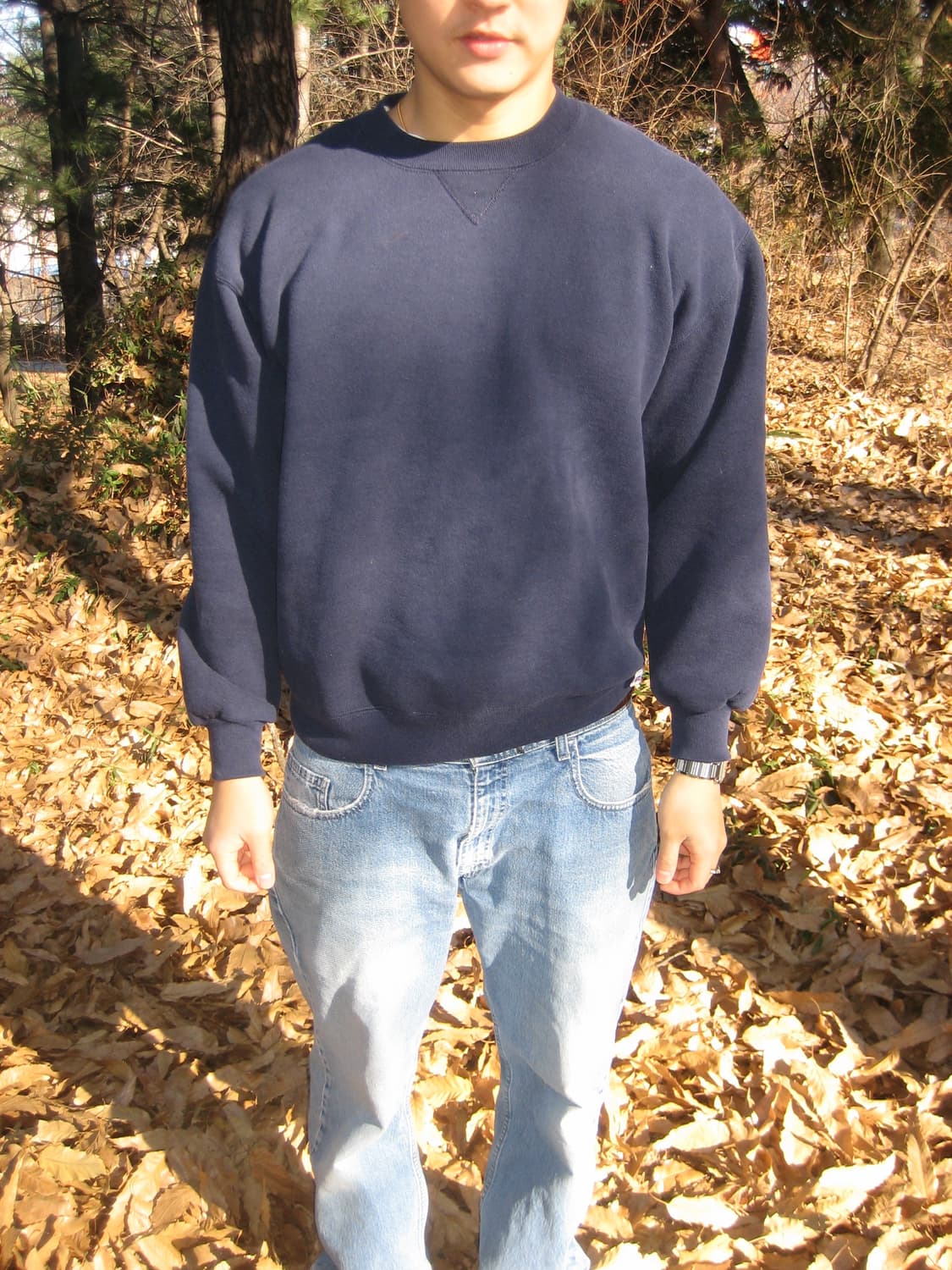 Vintage 🇺🇸 russell 90s XL 러셀  네이비 맨투맨 상품이미지1