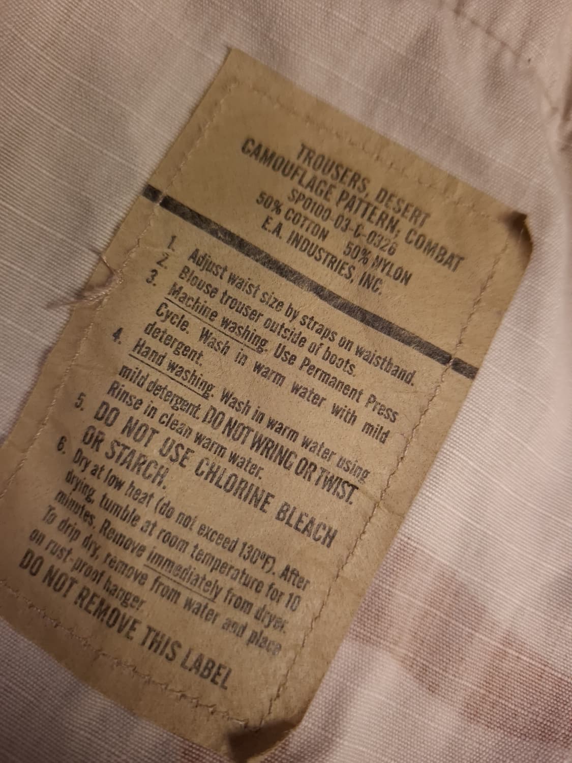 오리지날 미군 사막삼색 립스탑 BDU 팬츠 상품이미지3