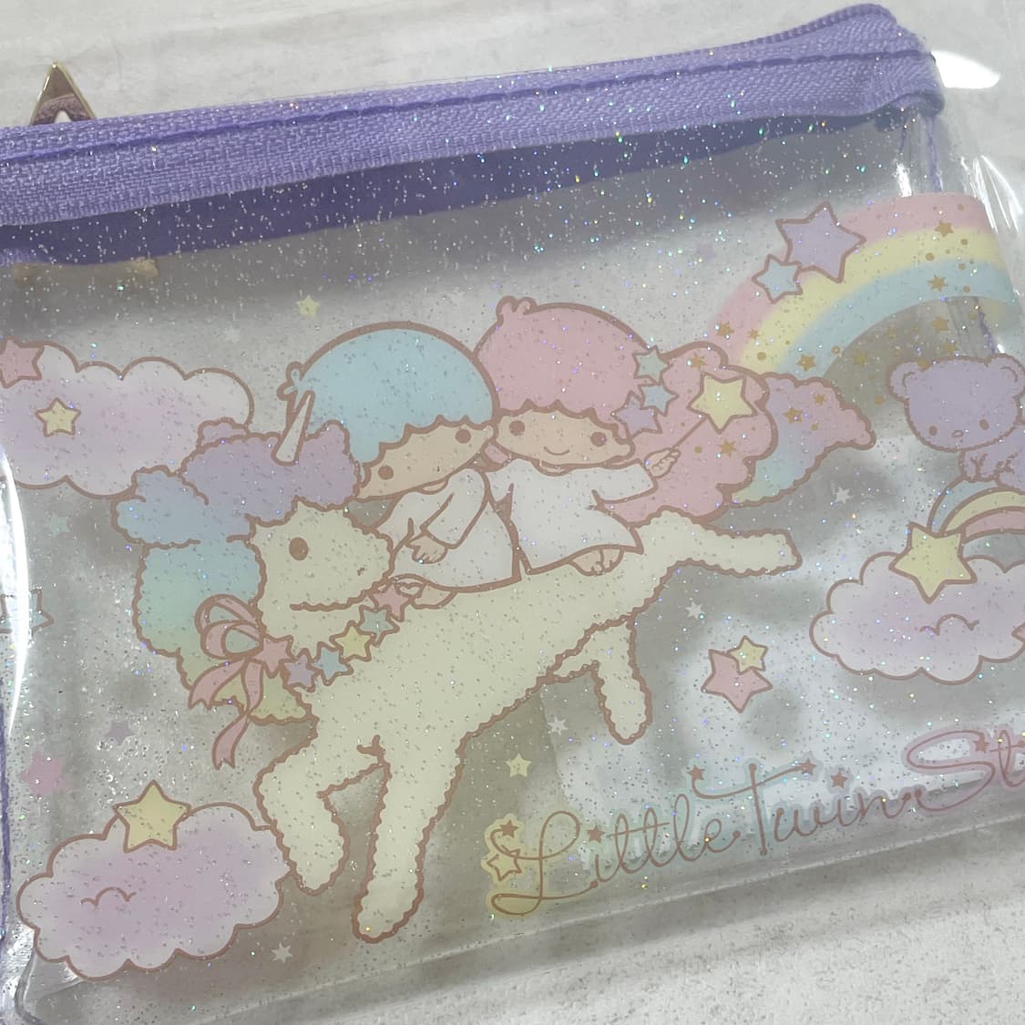 산리오 리틀트윈스타 글리터 파우치 퍼플 상품이미지2