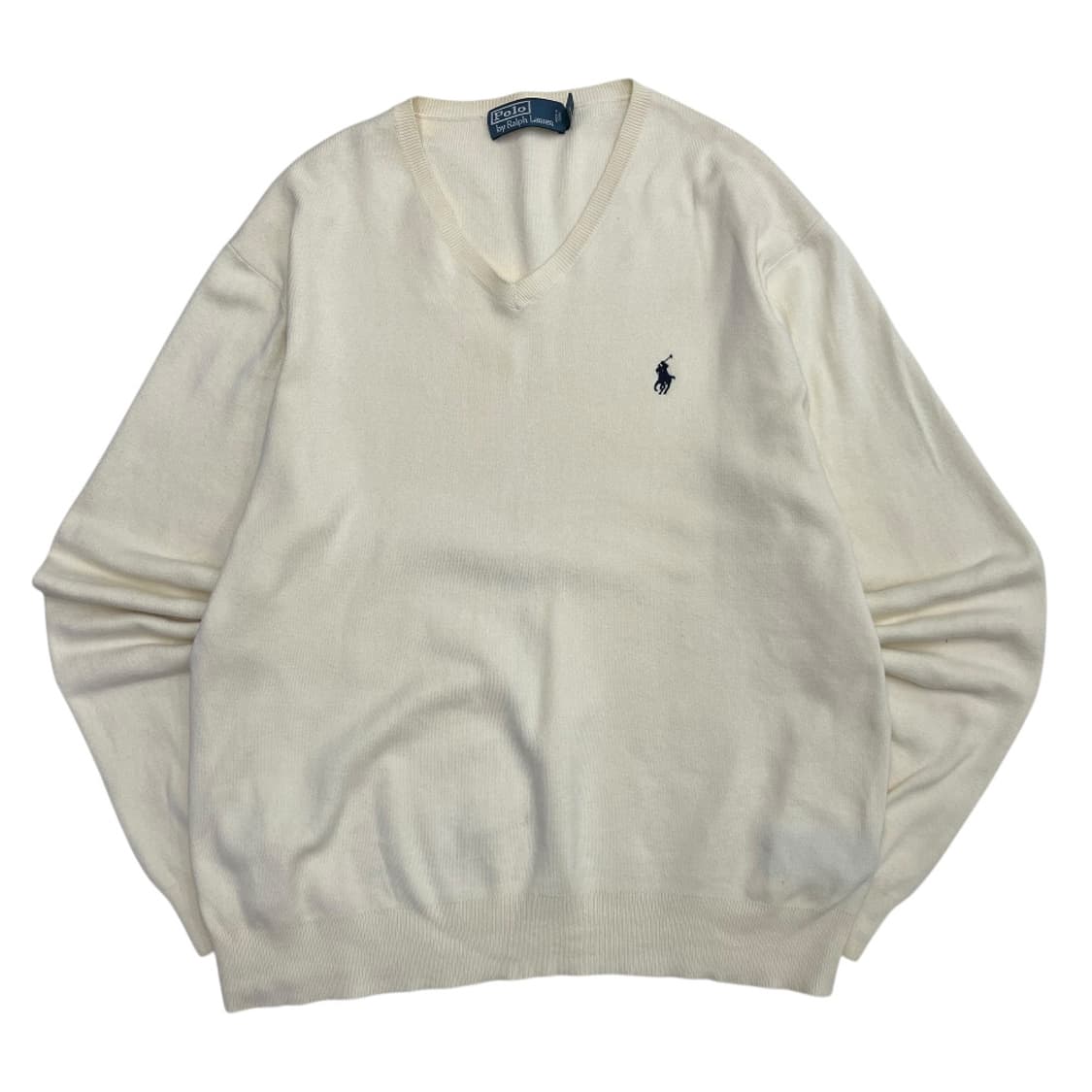 폴로 랄프로렌 네이비포니 아이보리 꽈배기 니트 L 상품이미지2