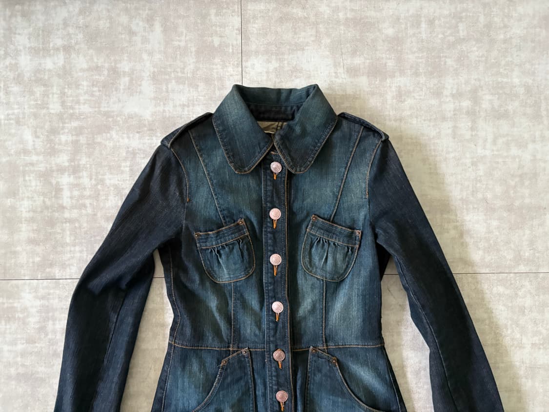 denim long shirt dress 상품이미지2