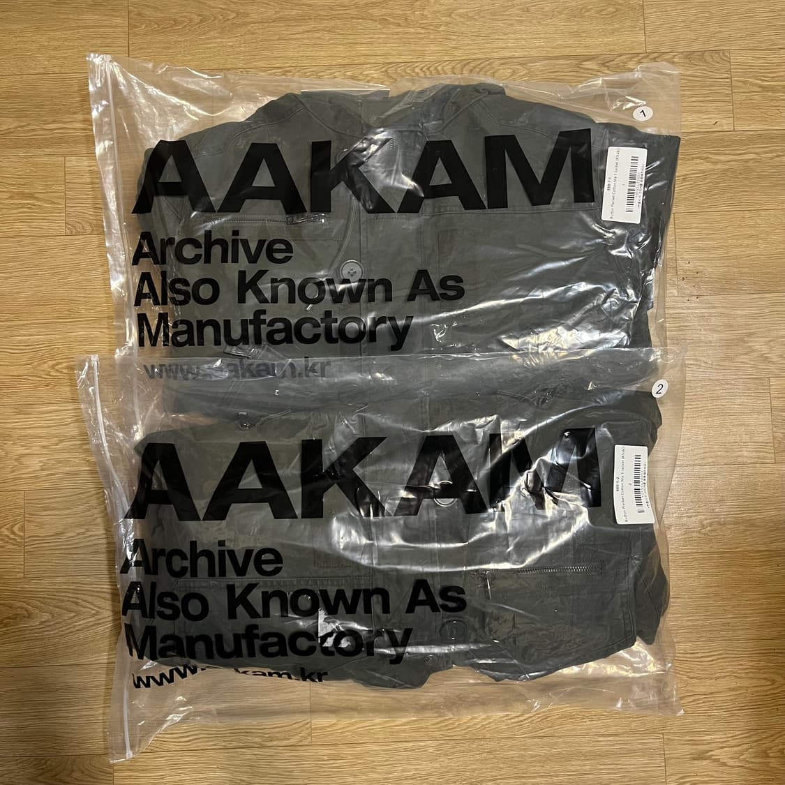 결제창) 아캄 Button Placket Cotton Ma-1 카키 버튼 상품이미지2