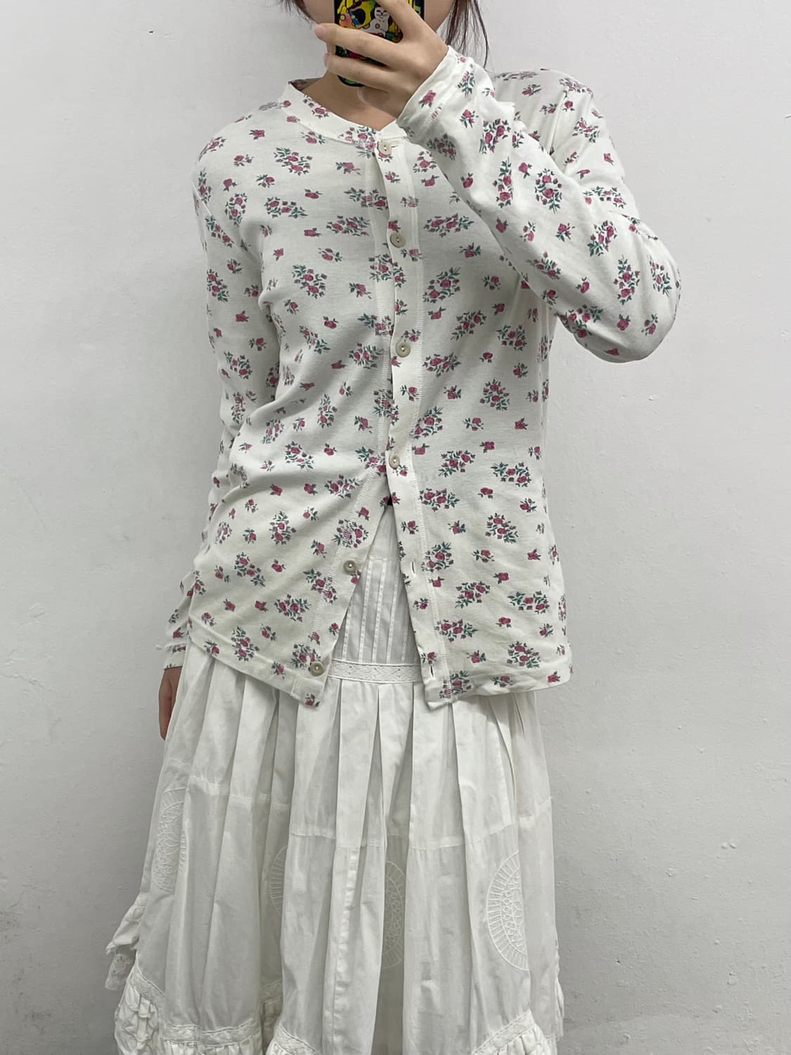 화이트 러플 자수 캉캉 스커트 상품이미지5