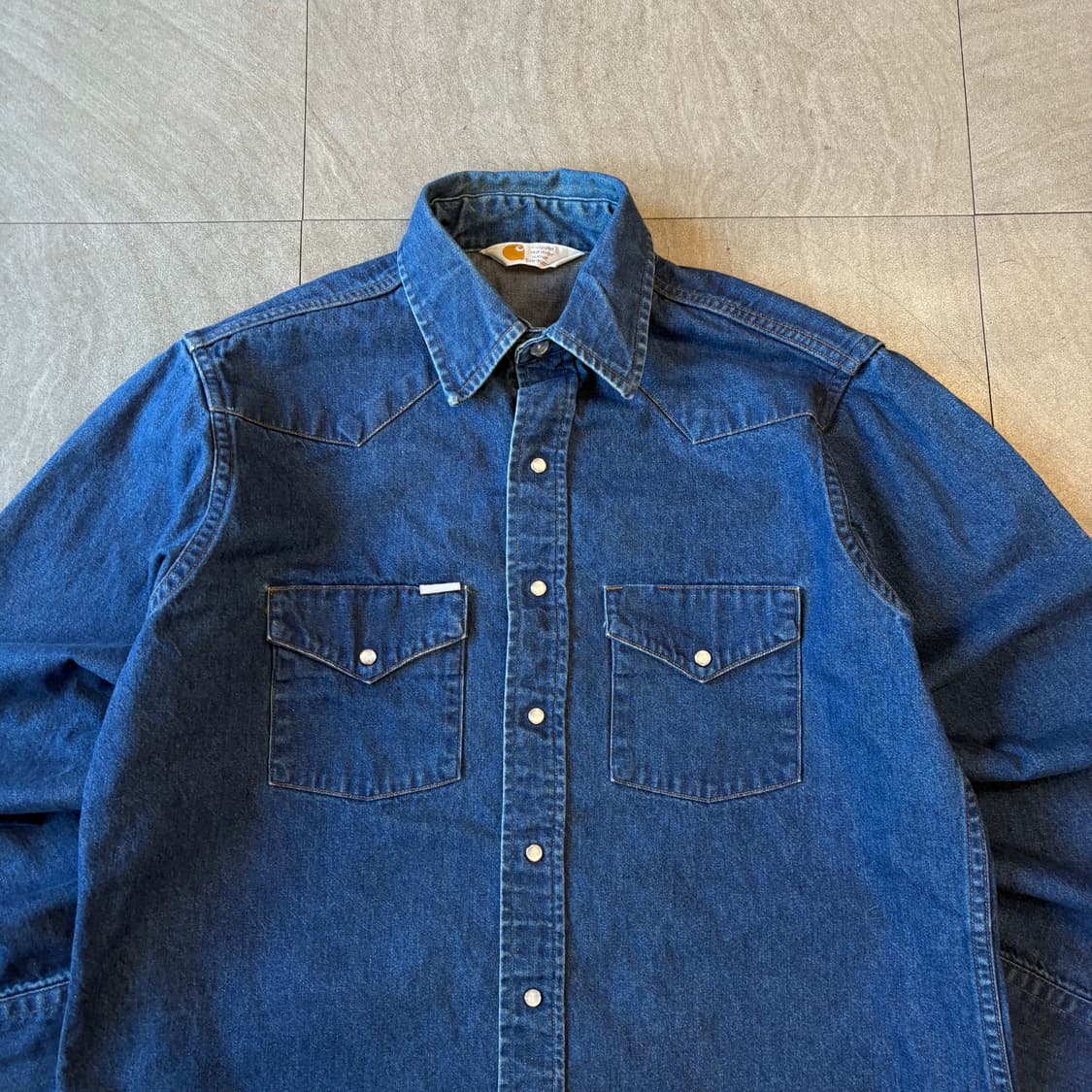 칼하트 정품 오리지널 데님 웨스턴 긴팔 셔츠 상품이미지3