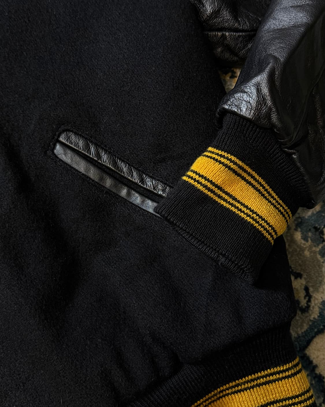 USA MADE 할로웨이 레더암 바시티자켓 상품이미지6