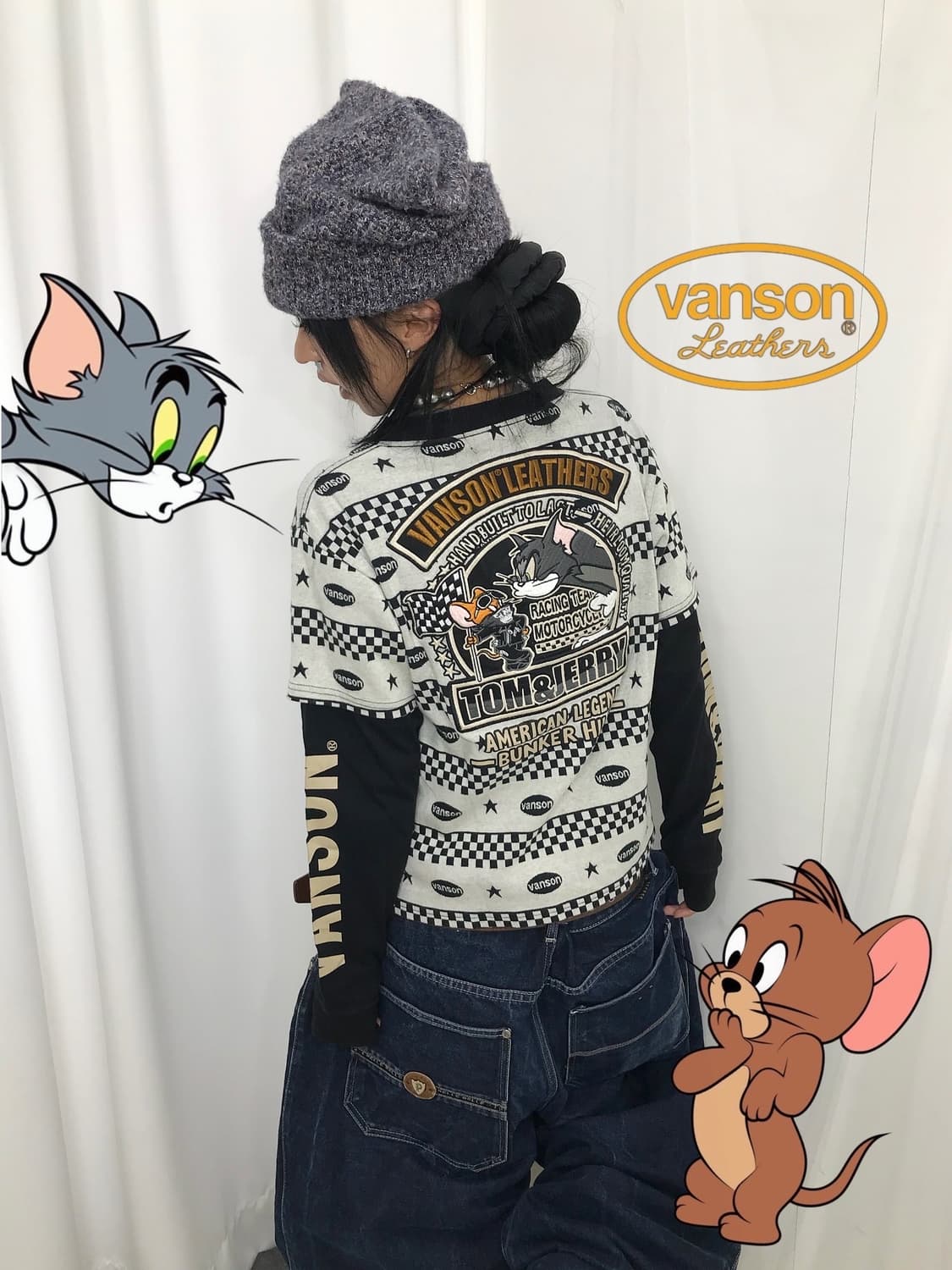 밴슨 X 톰&제리 콜라보 레이어드 롱슬 (⭐️레어⭐️ ) 상품이미지1