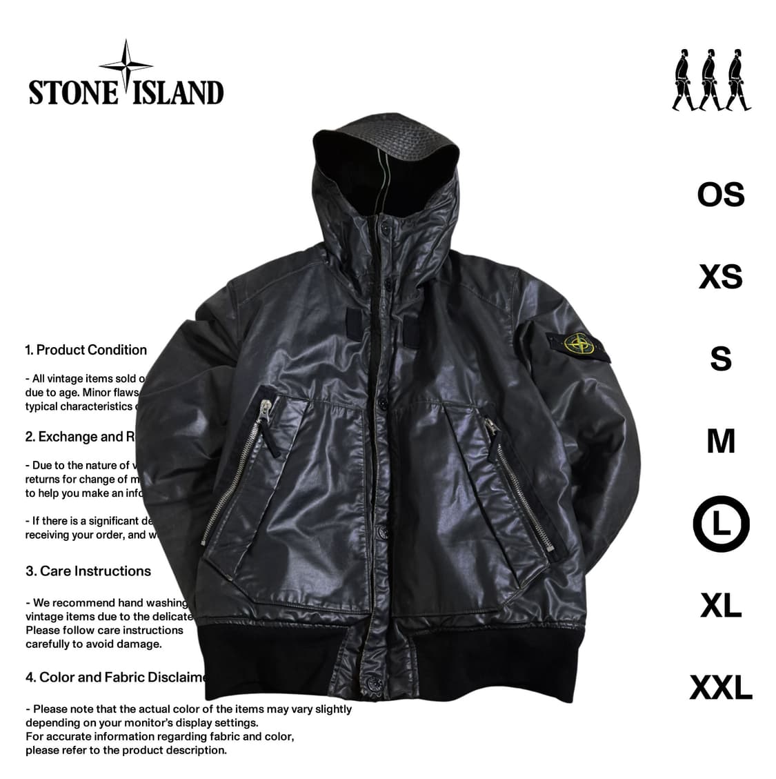 스톤아일랜드 왁스드 아이스 2 자켓 L사이즈 상품이미지1