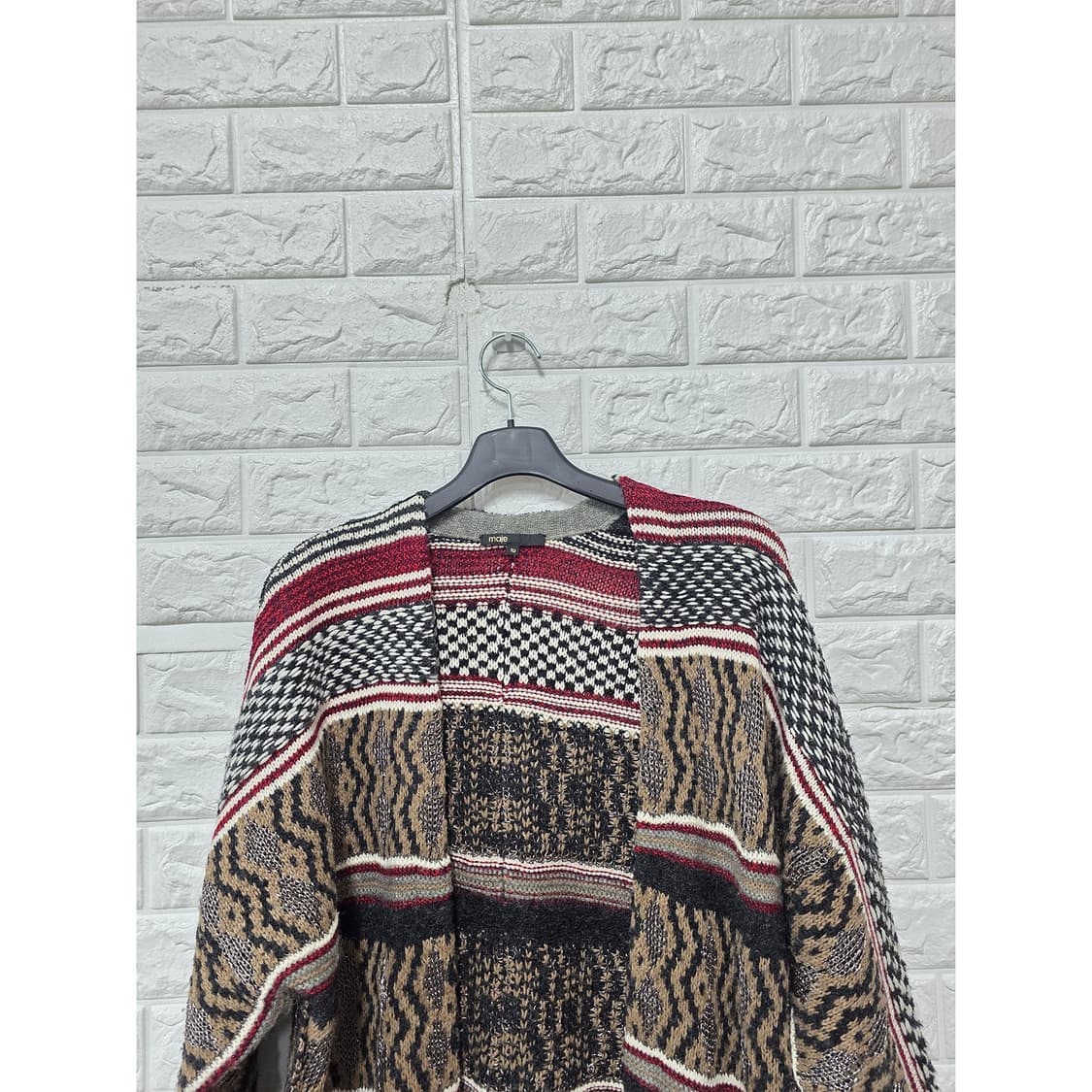 택포) Free 마쥬 패턴 양면 롱 가디건  상품이미지2